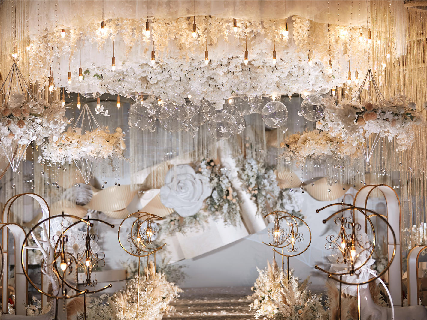 【香槟梦纯布】沉浸系轻奢西式室内婚礼现场