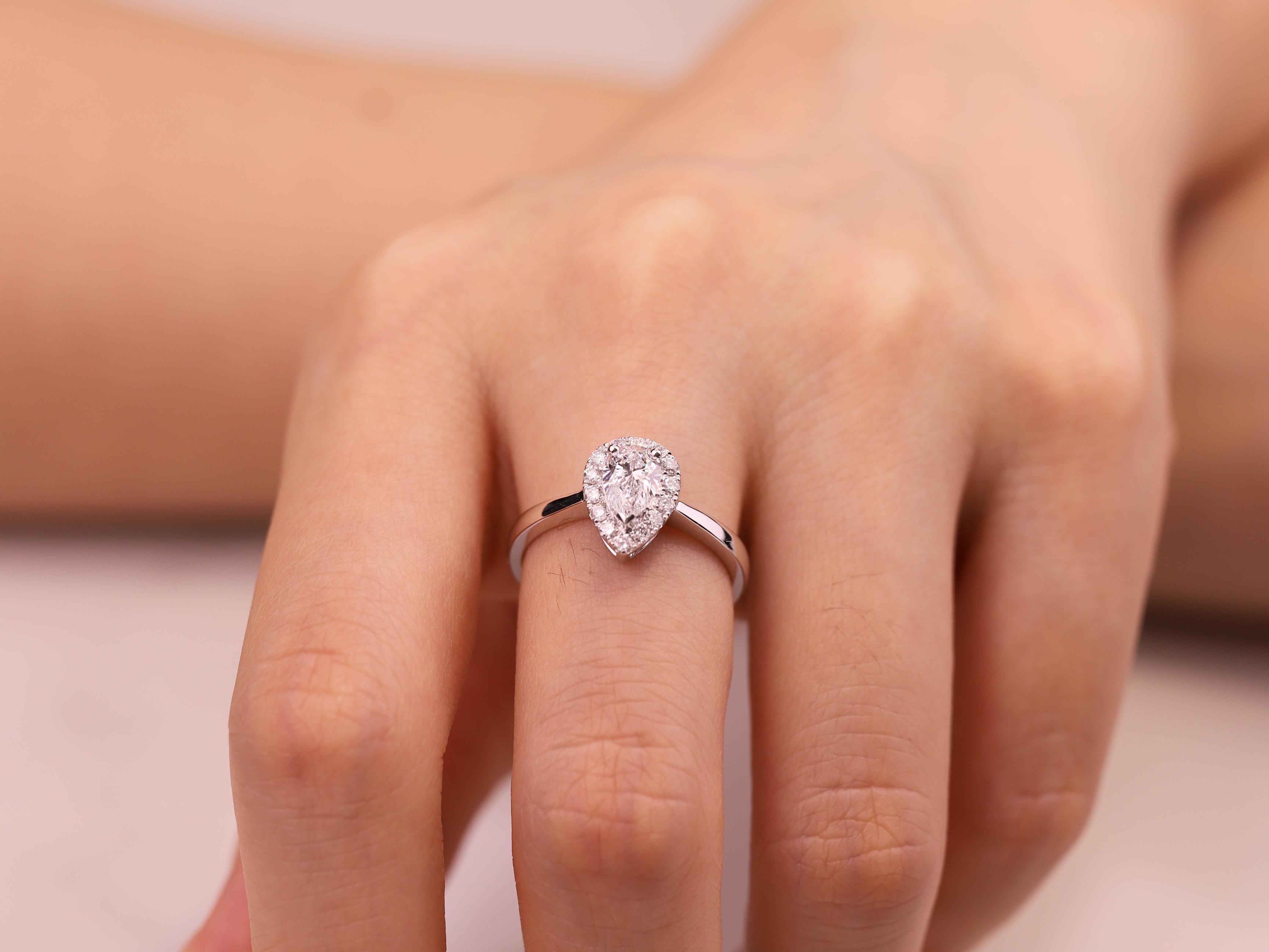 【水滴型钻戒】围镶设计 | 简约款