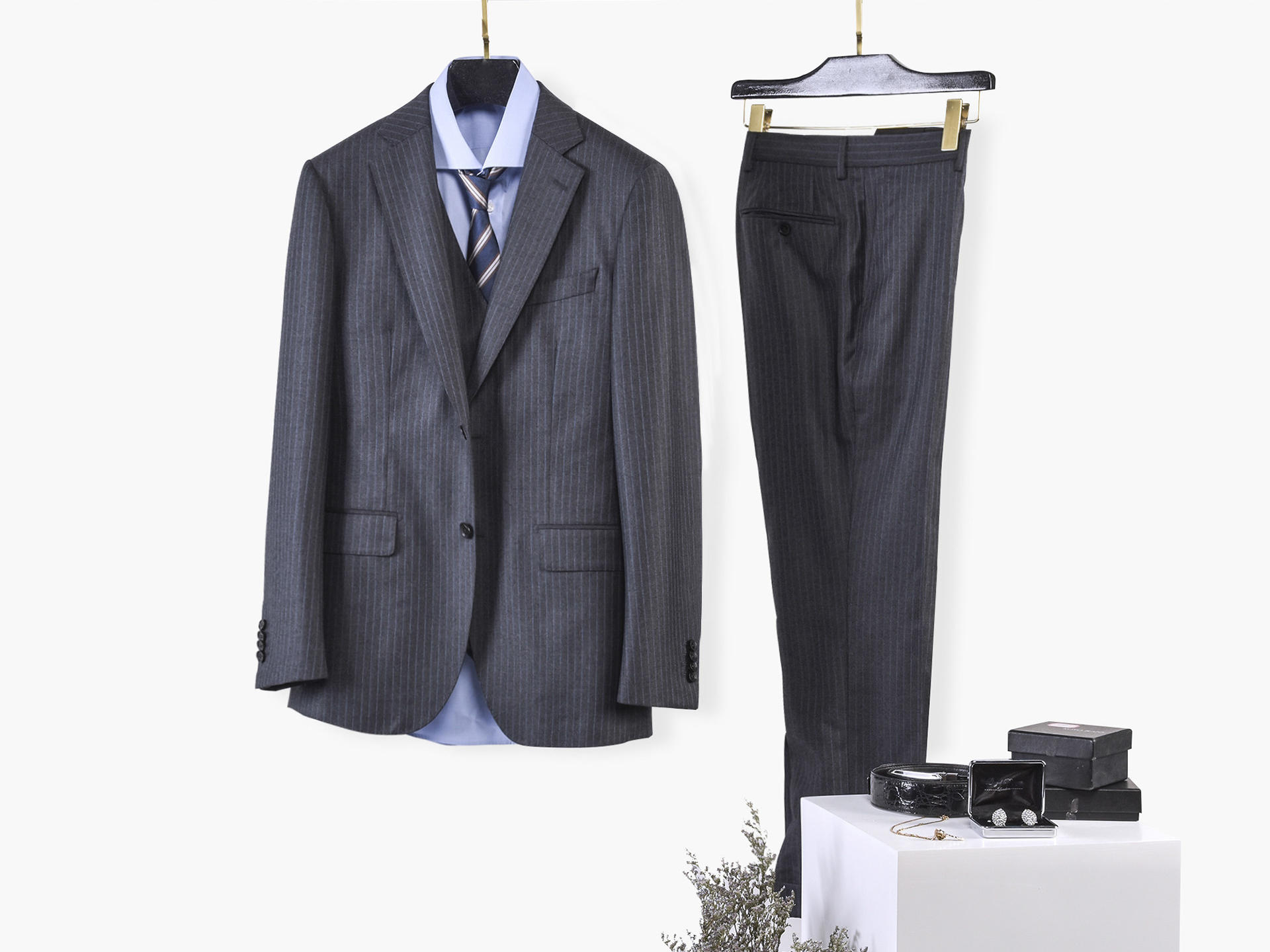 【结婚/商务】意大利纯羊毛男士定制结婚礼服十件套