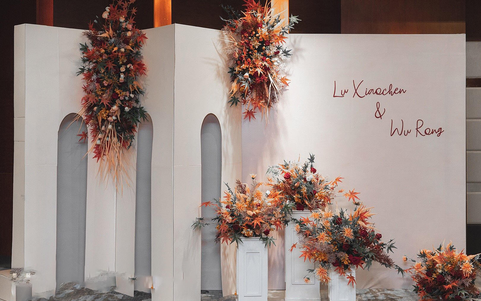 超火泰式拱门纯净白色婚礼