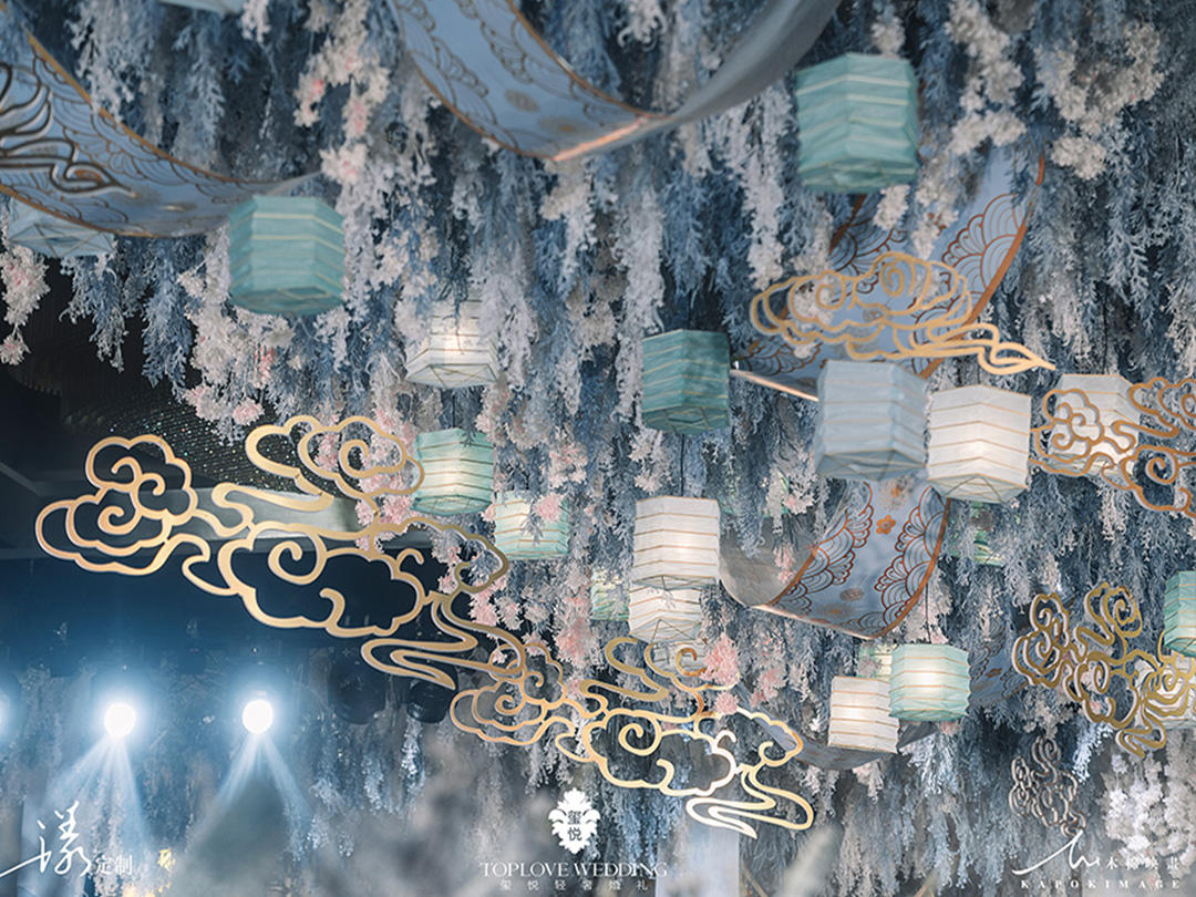 玺悦婚礼 粉蓝色新中式中国风婚礼