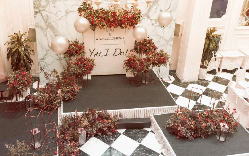 【爱意浓浓】红色/黑色/大理石纹/极简婚礼 