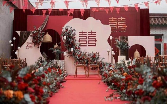 红色系婚礼场景搭建!!!