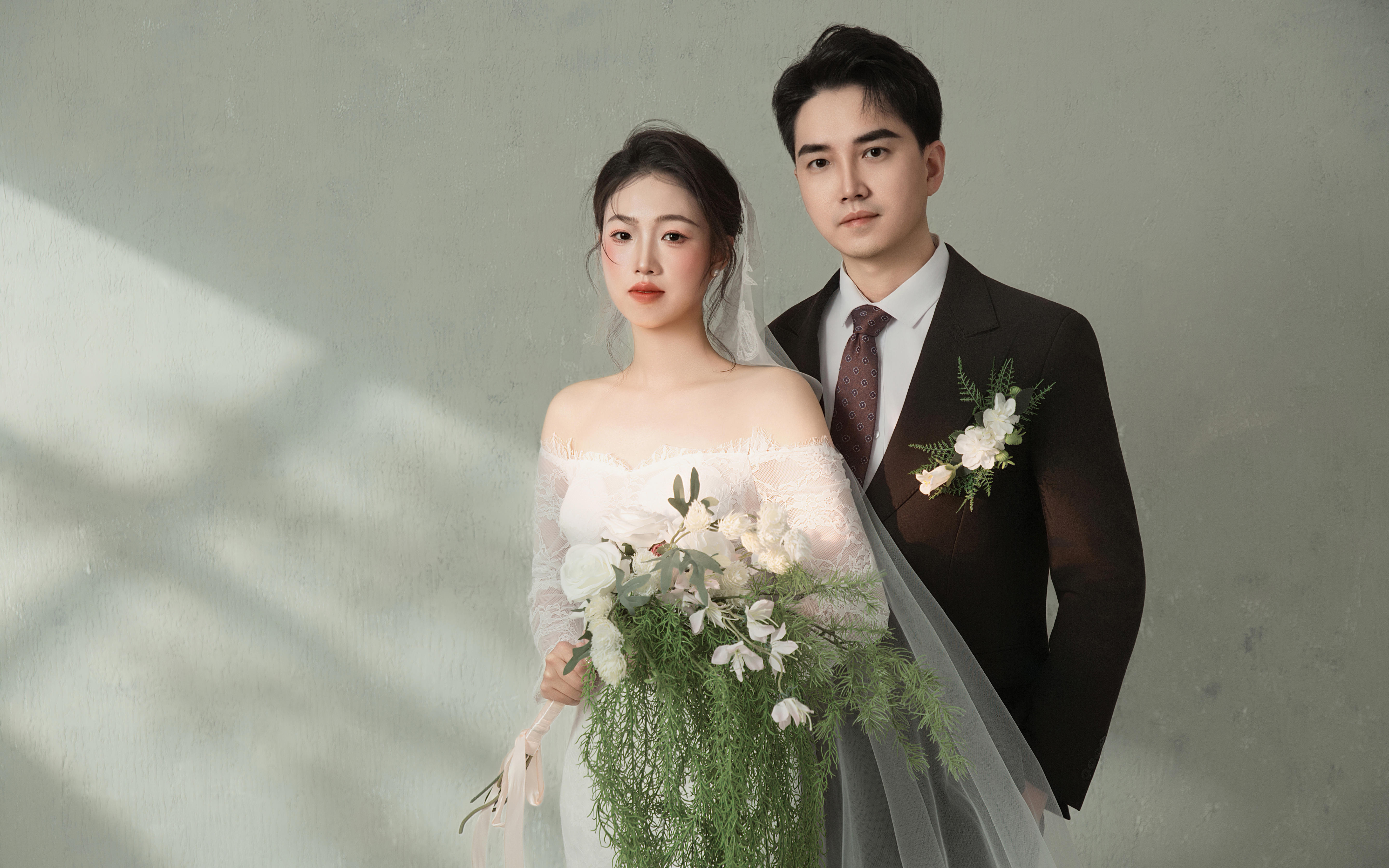 垂枝绿花・蕾丝纱影