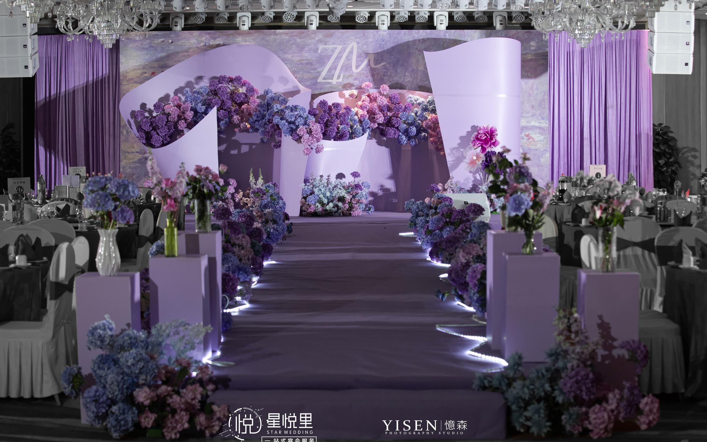 紫色莫奈花园