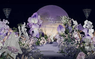 《野有蔓草》黑紫色系神秘浪漫文艺油画风小众婚礼