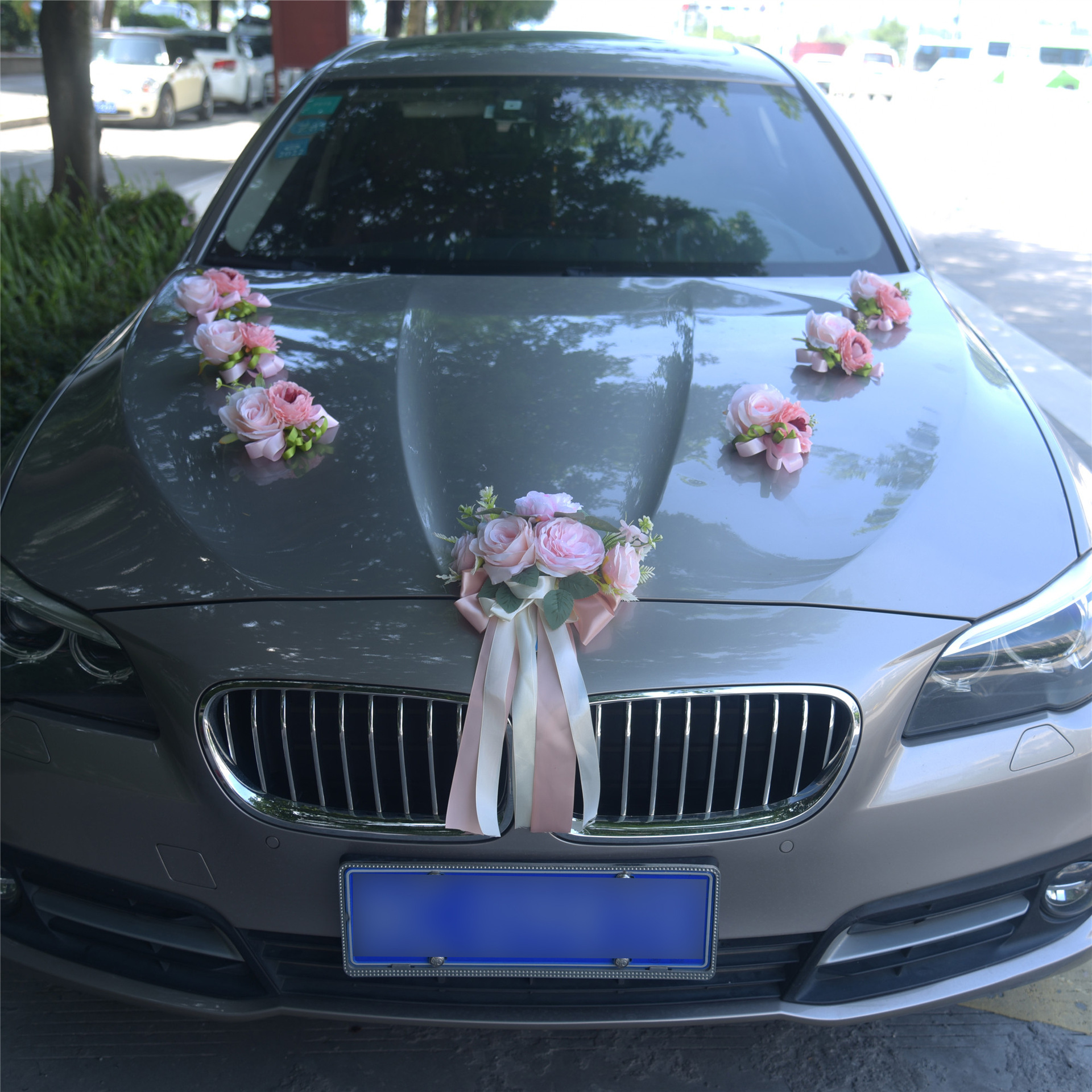 婚庆婚车车头花 全套接亲车队布置