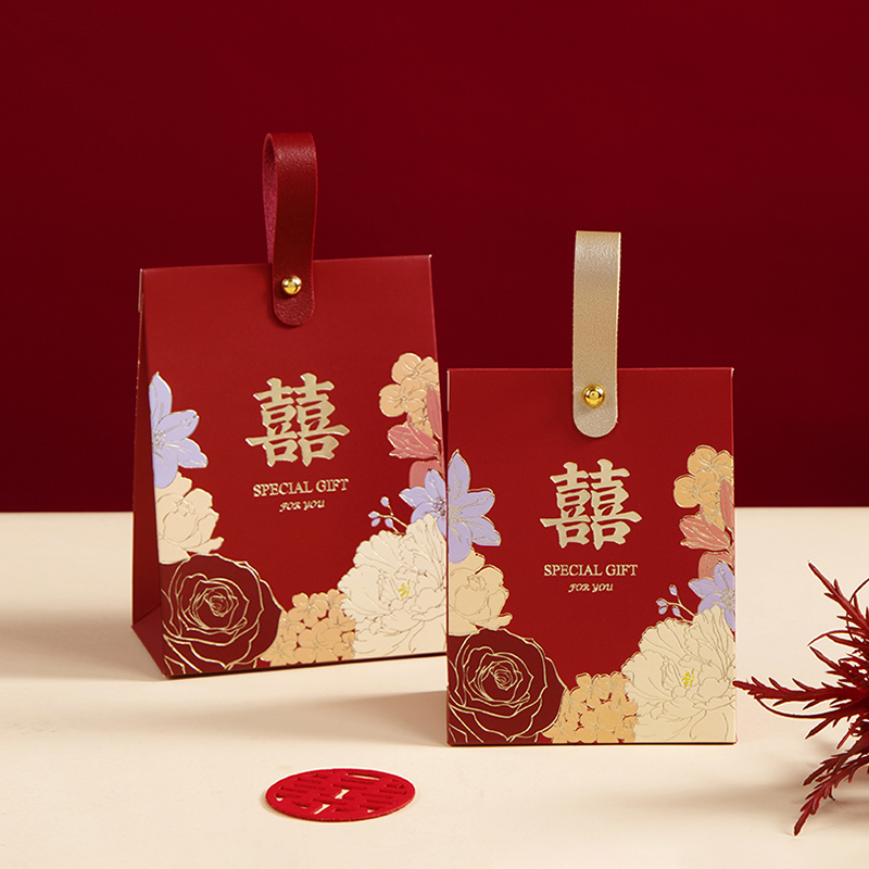 吾家有喜花藝燙金糖盒50個裝