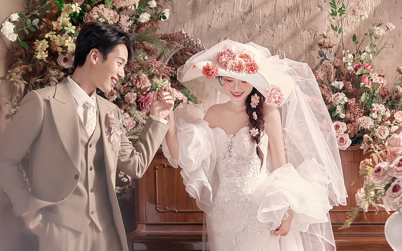 法式油画感婚纱照｜谁拍谁公主！这顶花帽子太绝了