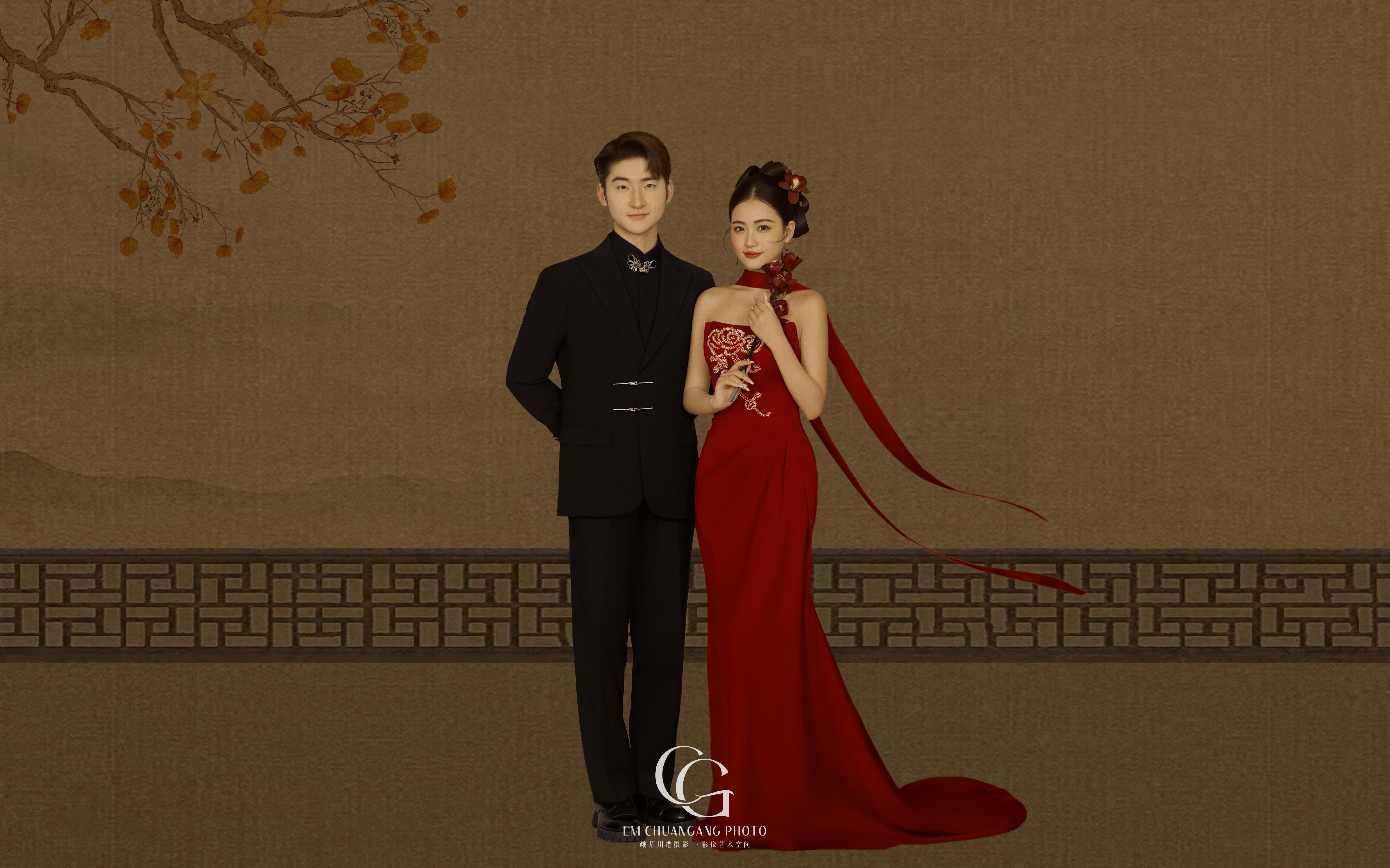 一眼就爱上了的新中式婚纱照