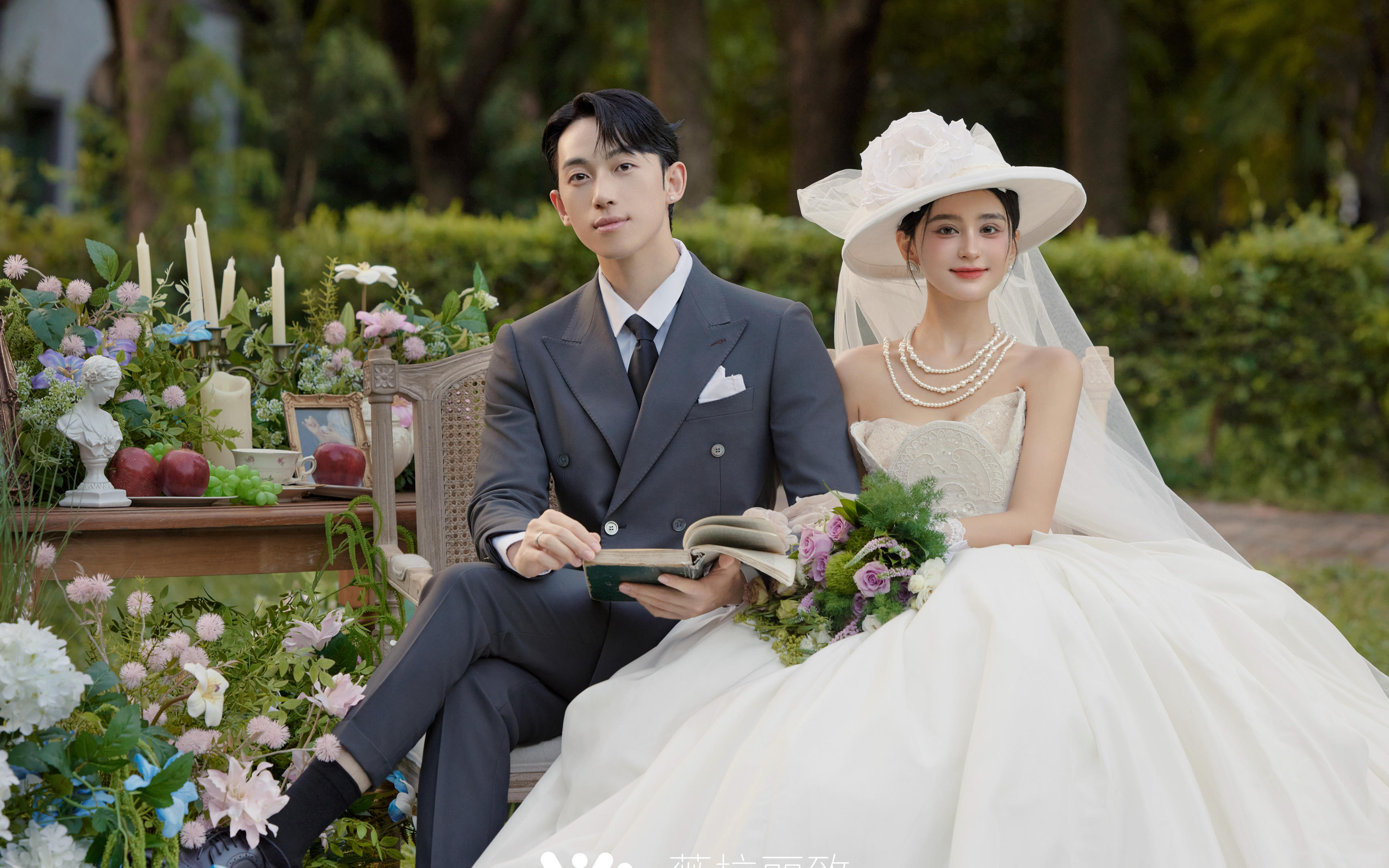 🌿邂逅优雅浪漫~美到发光的法式森系婚纱