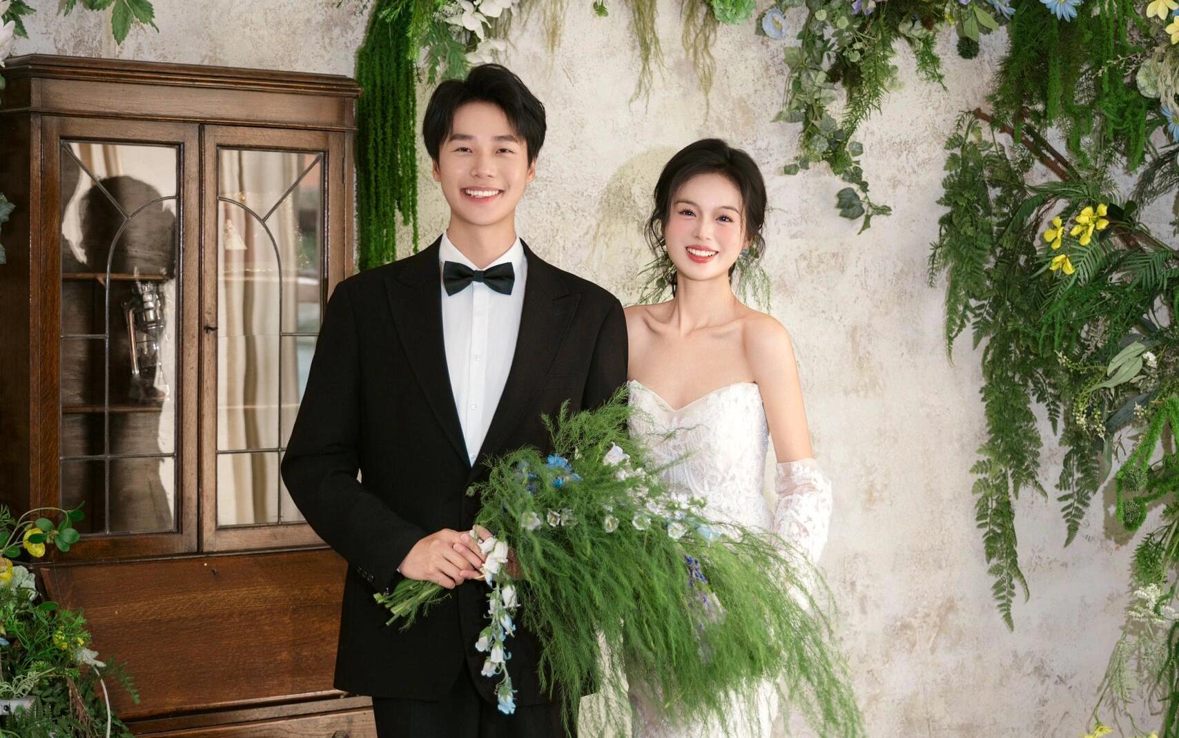【清新法式】春日花神包裹着的清新法式婚纱照