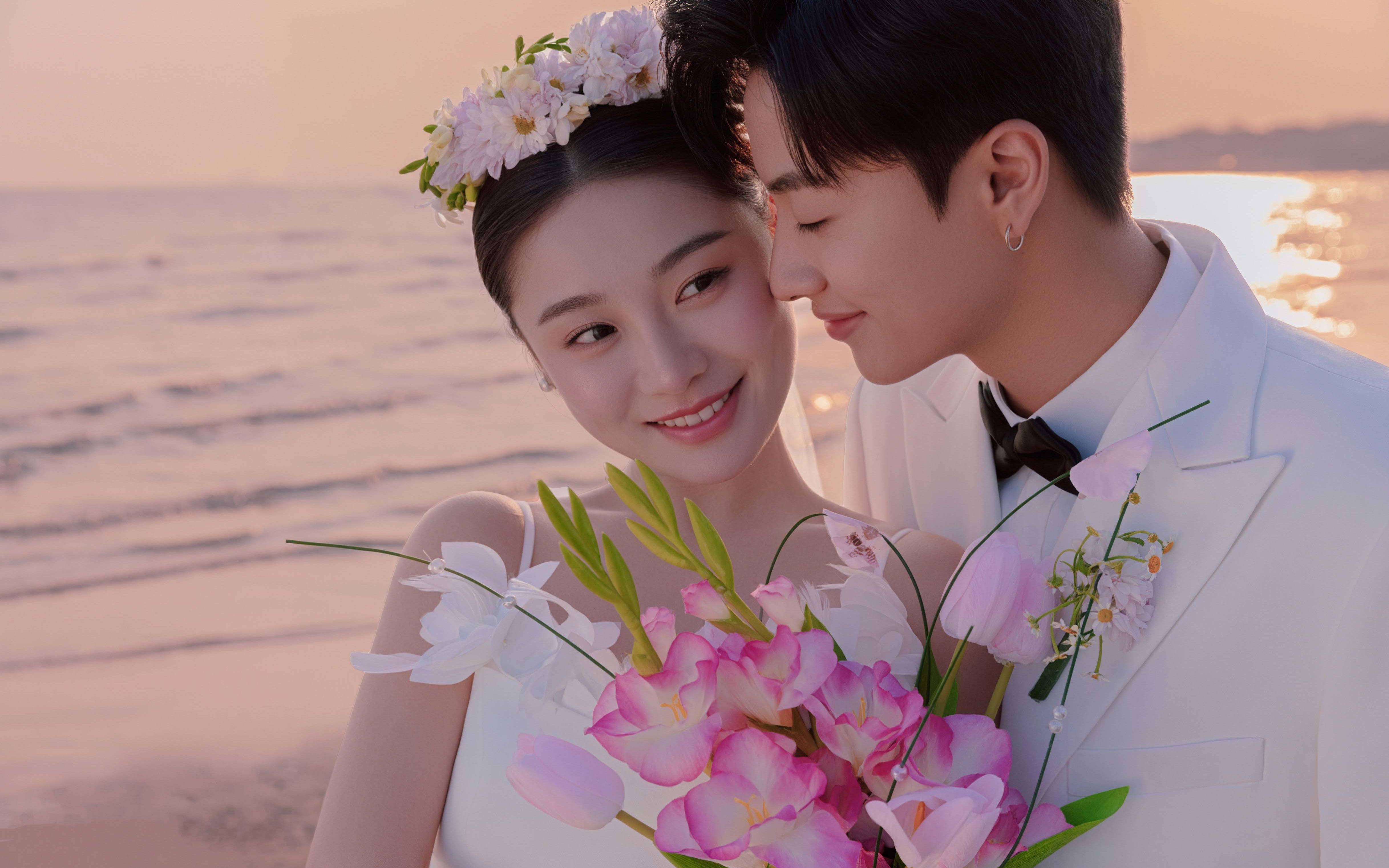 把落日浪漫焊在相册里 超氛围广州婚纱照