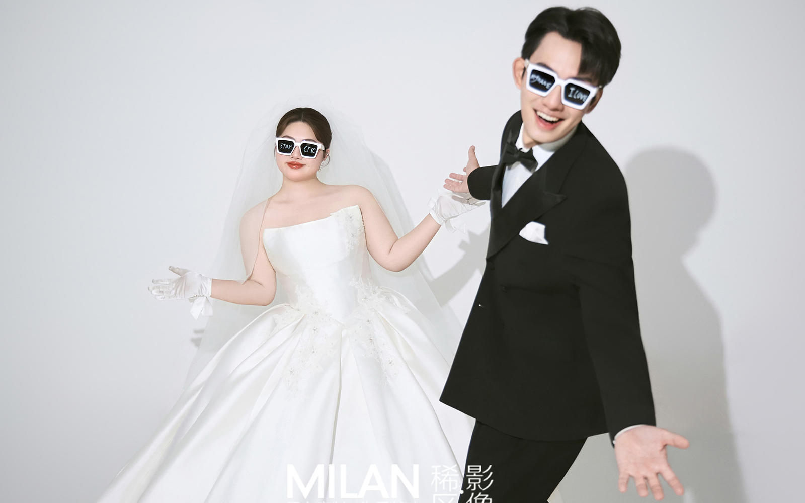 【大码胖女孩婚纱照】找对风格很好看