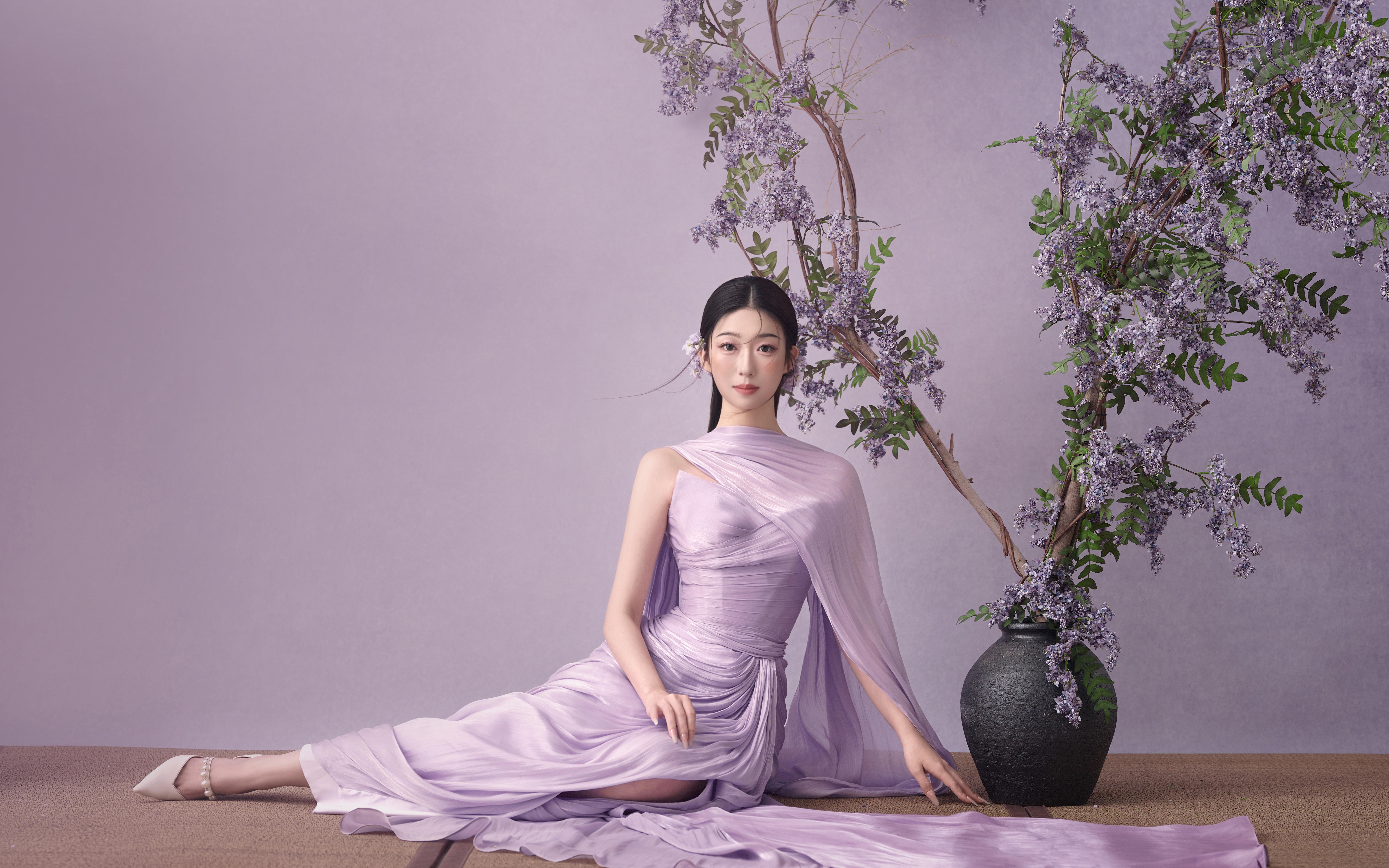 【工笔画婚纱照】紫气漫工笔，将东方祥瑞绣进爱之帧