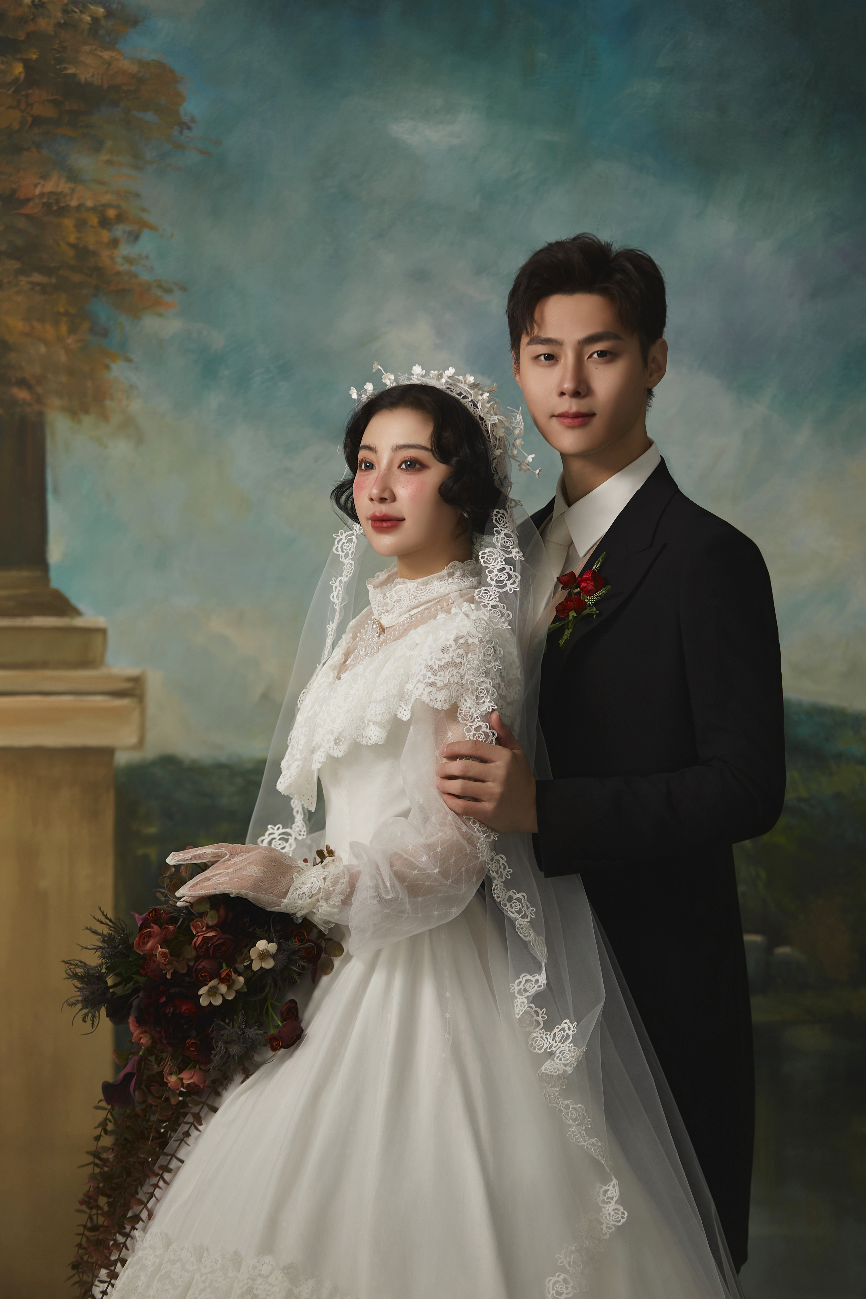 拍婚紗照3888套餐有跟妝+秀和+禮服 