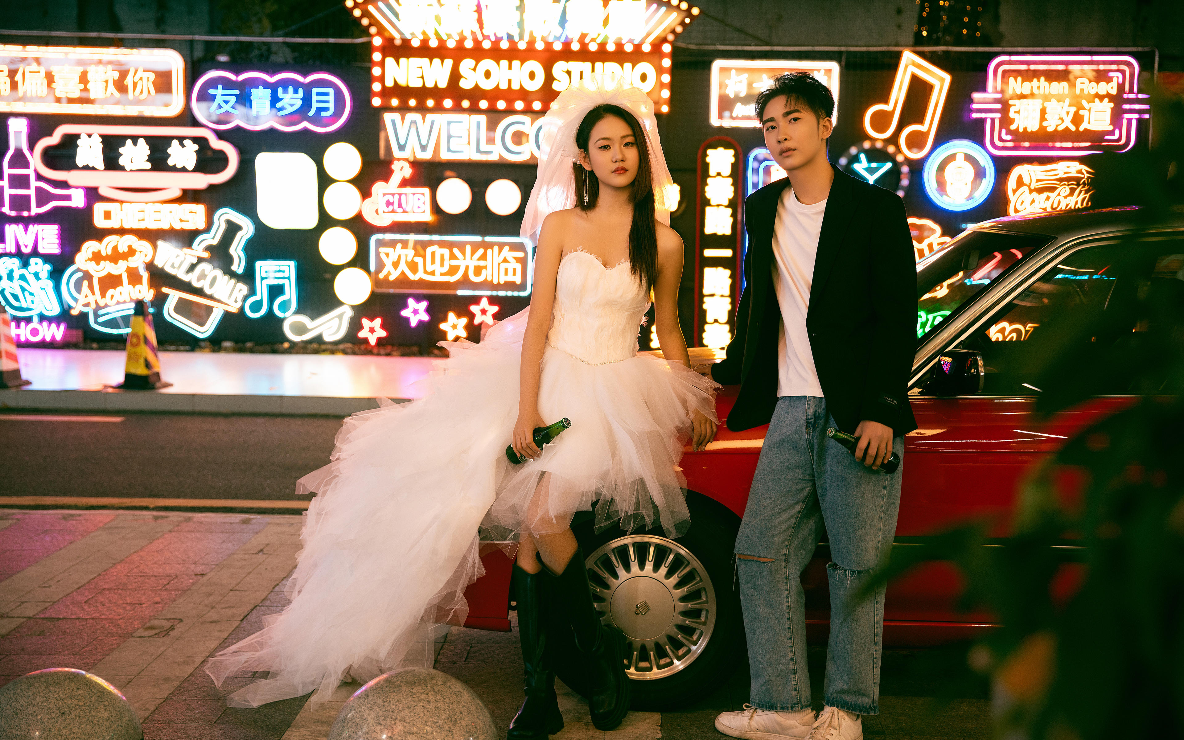 新苏豪港风街拍婚纱照