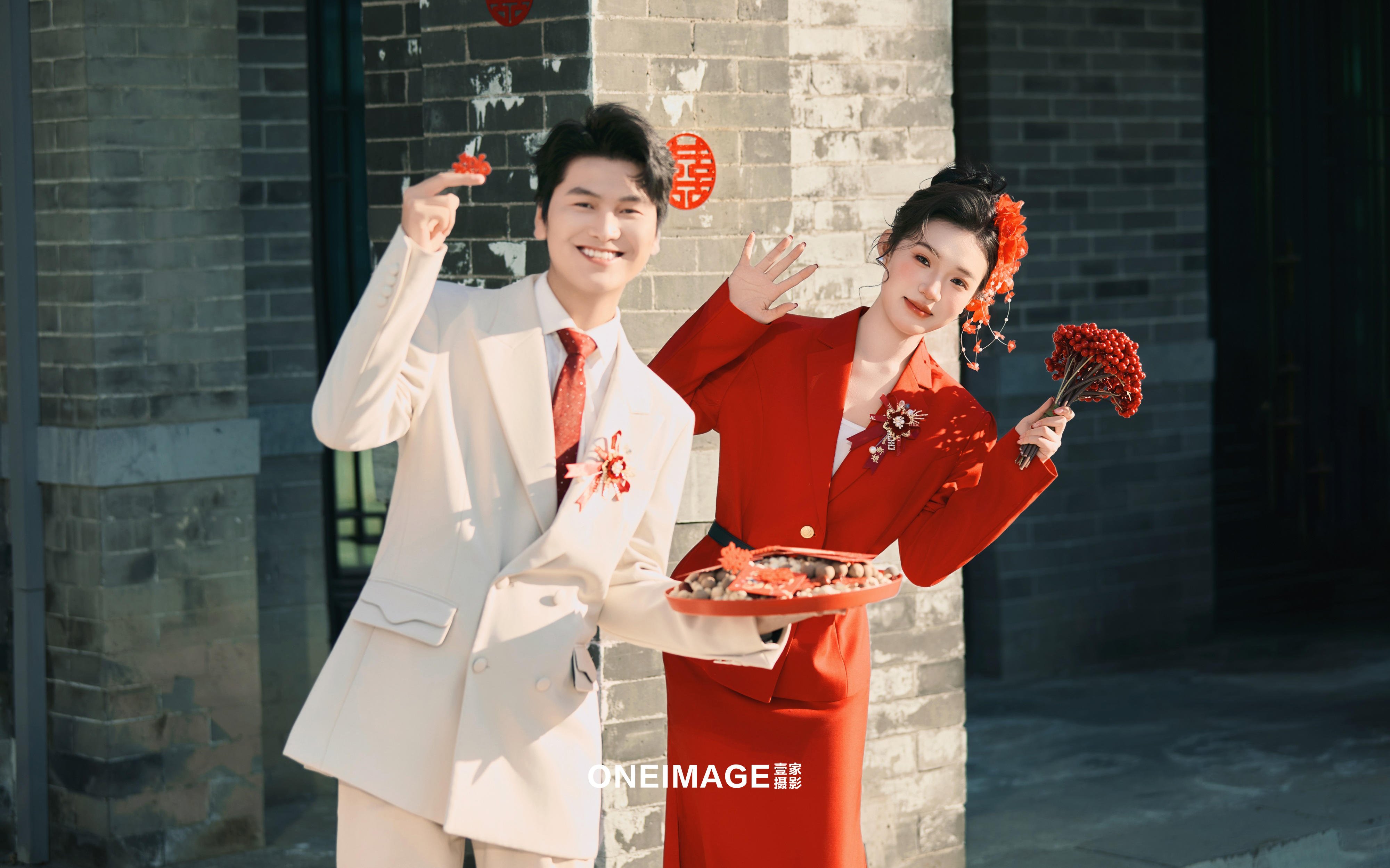 【壹家攝影】新中式復古婚照| 一抹紅妝 一紙喜帖