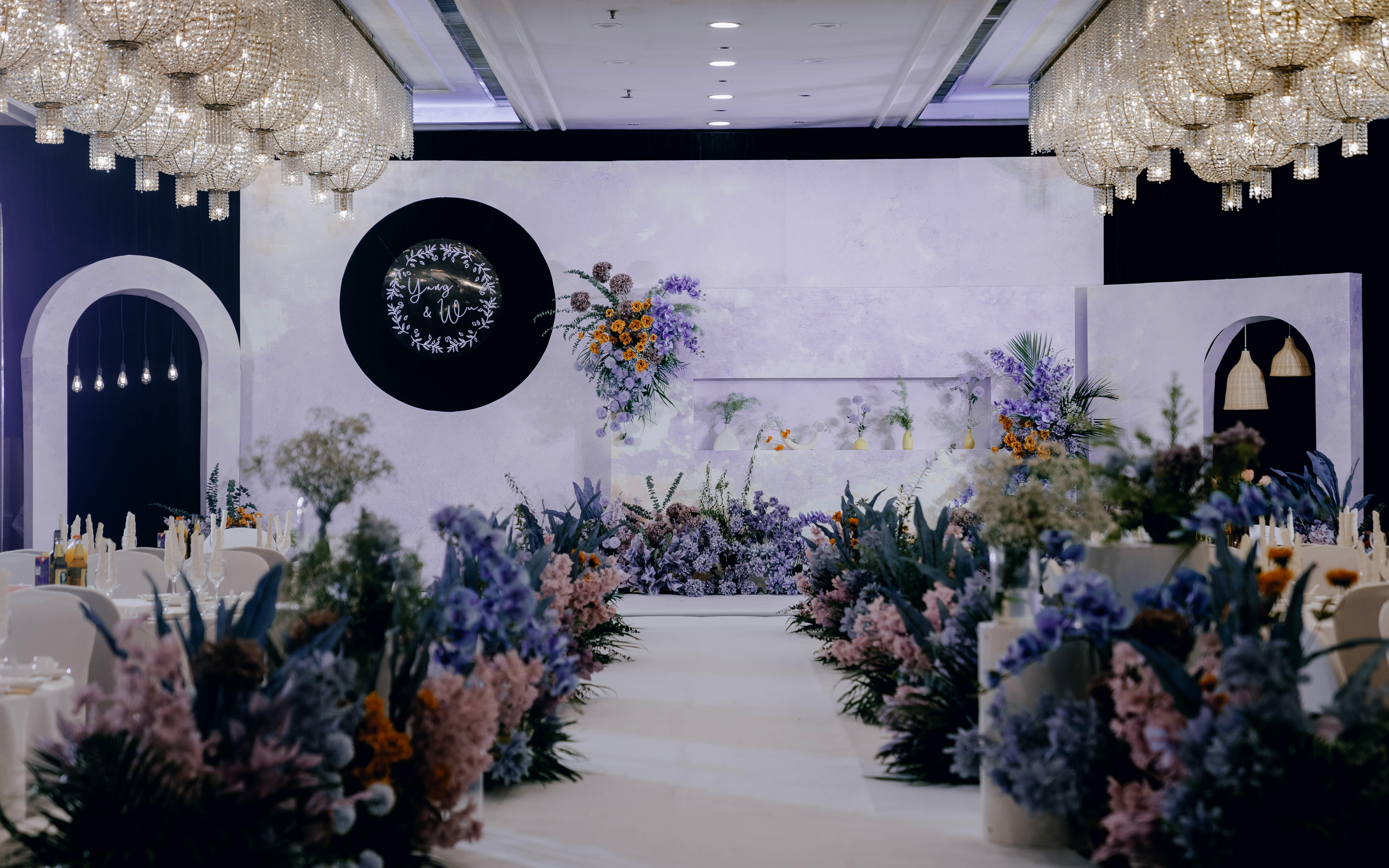 小清新紫色莫奈花园