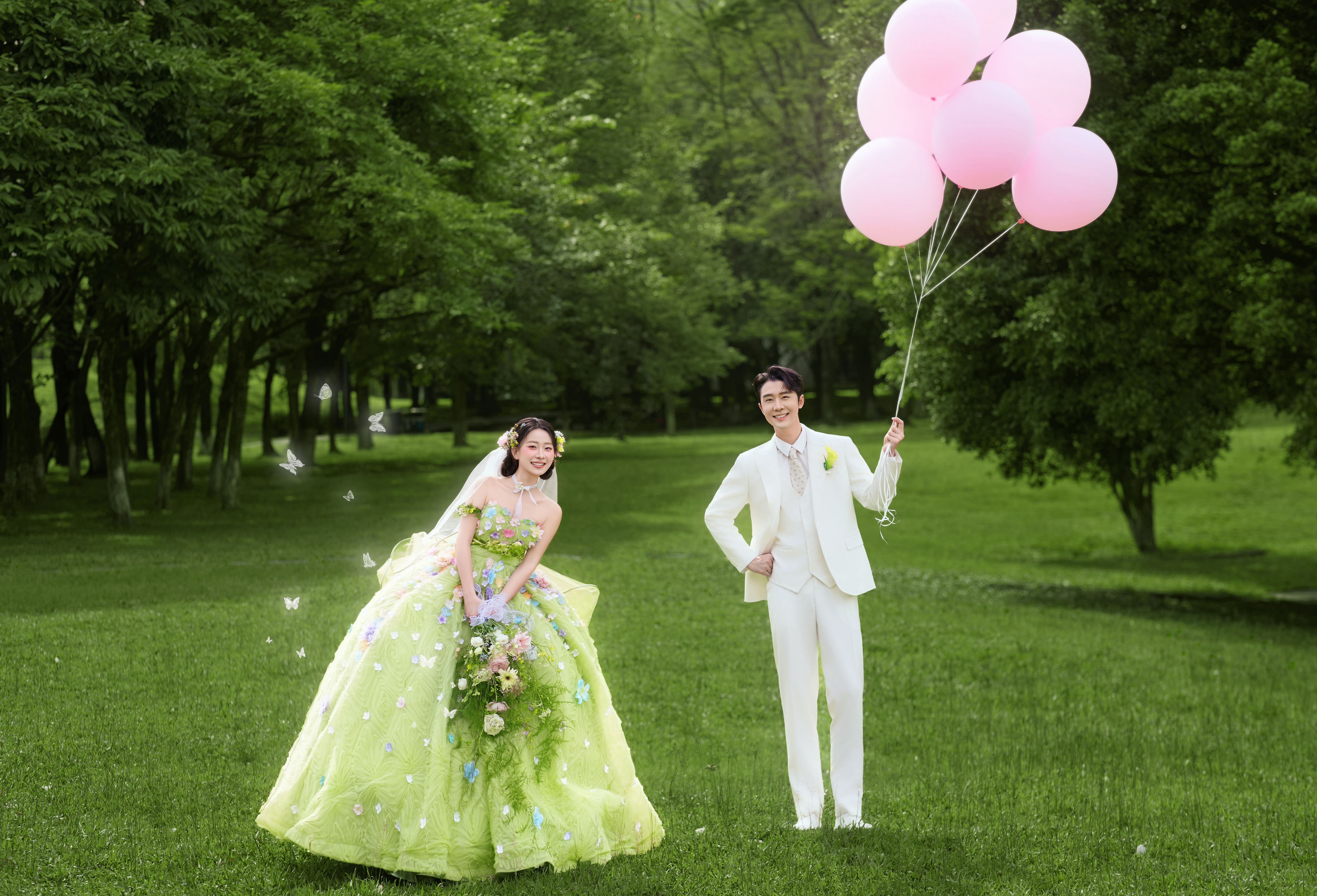 🍃闯进童话森林！我们的绿野仙踪婚纱照成真了！