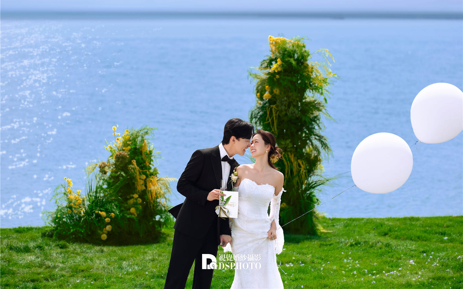 誰懂啊??在草坪湖邊拍出了韓劇婚禮同款婚紗照??
