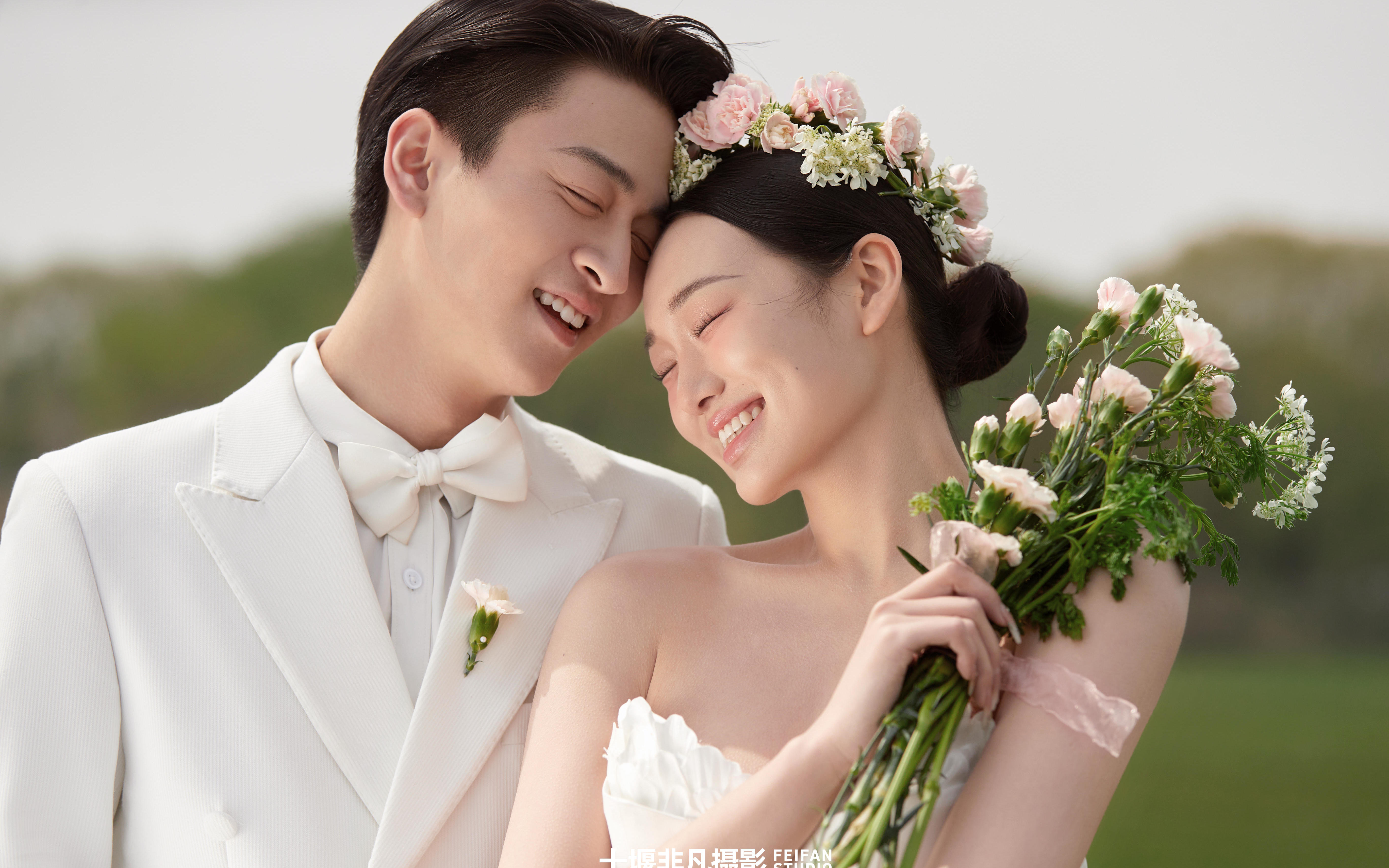 小清新草坪婚纱照~