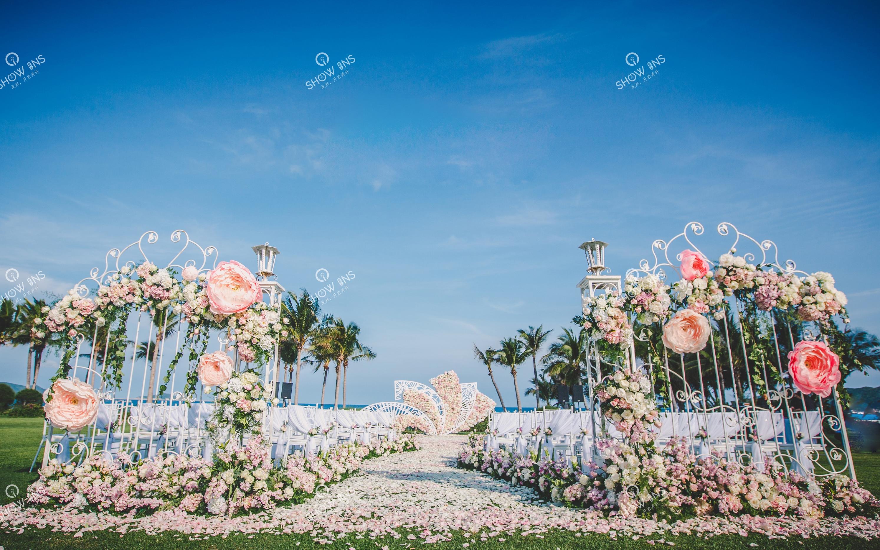 【花开半夏】海边草坪婚礼+24h专车接机