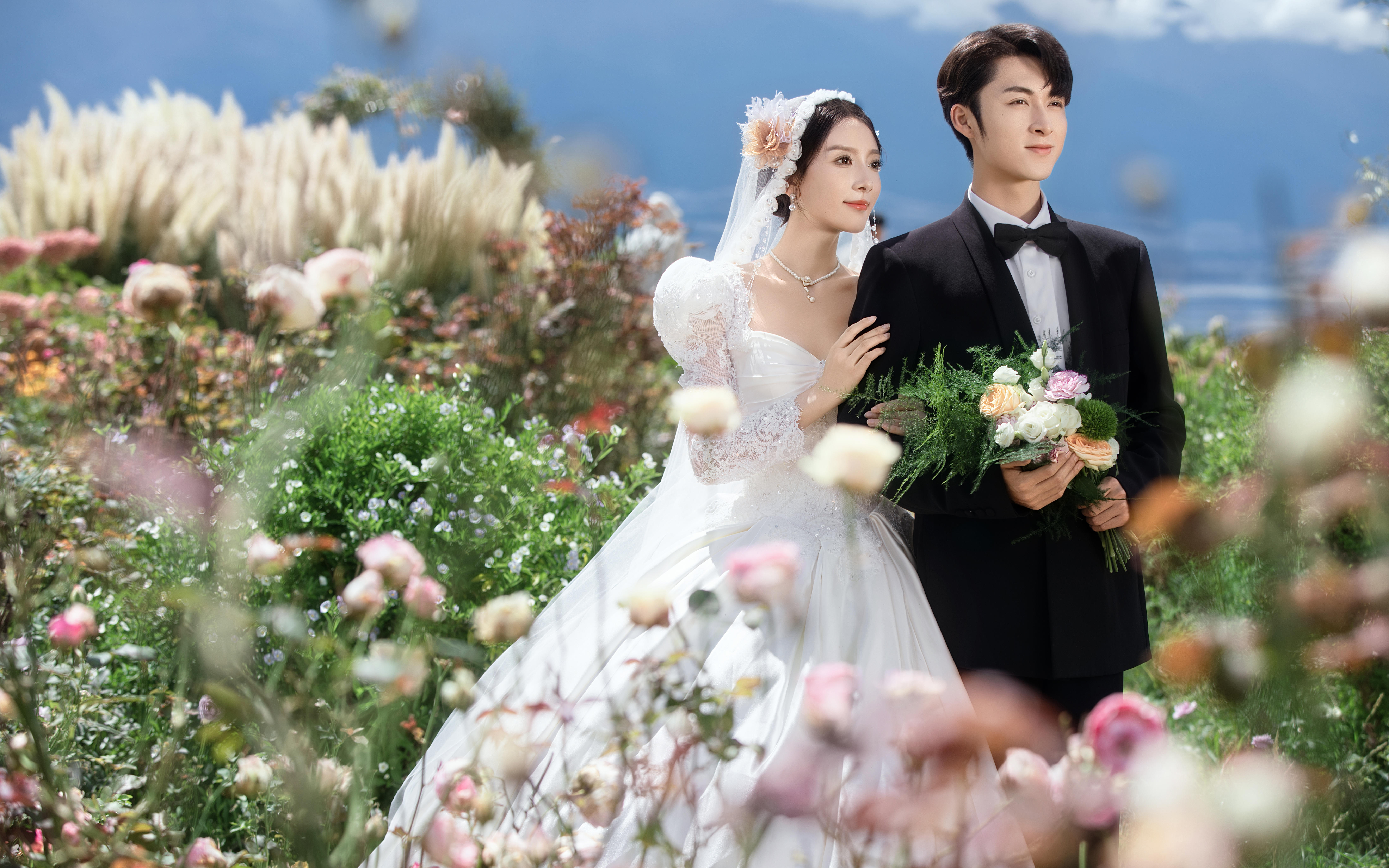 赴大理花园之约，婚纱照每一帧都像诗