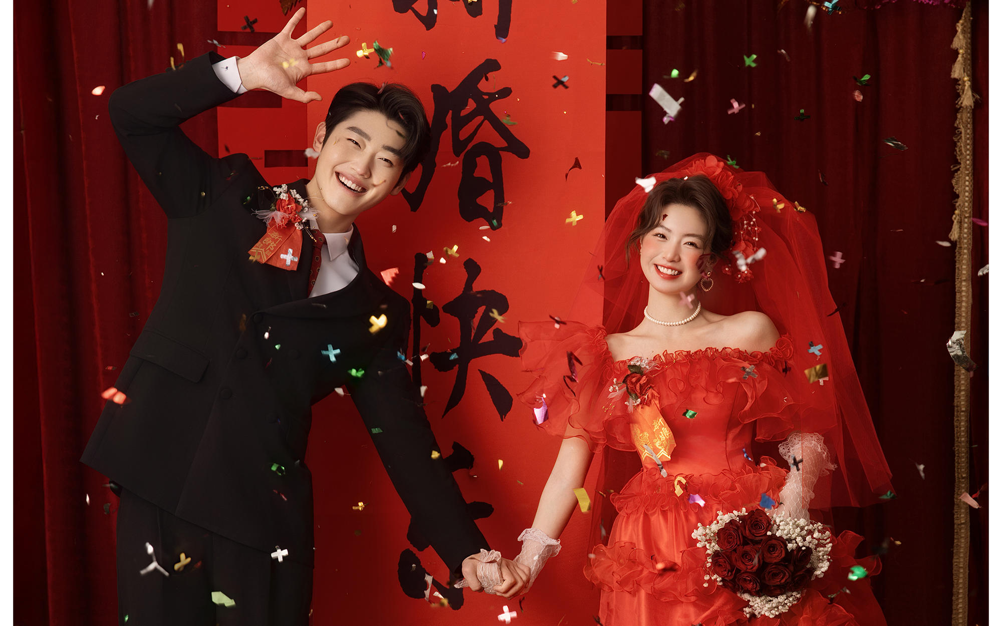 父母年代的婚纱照太有氛围啦（喜结连理）