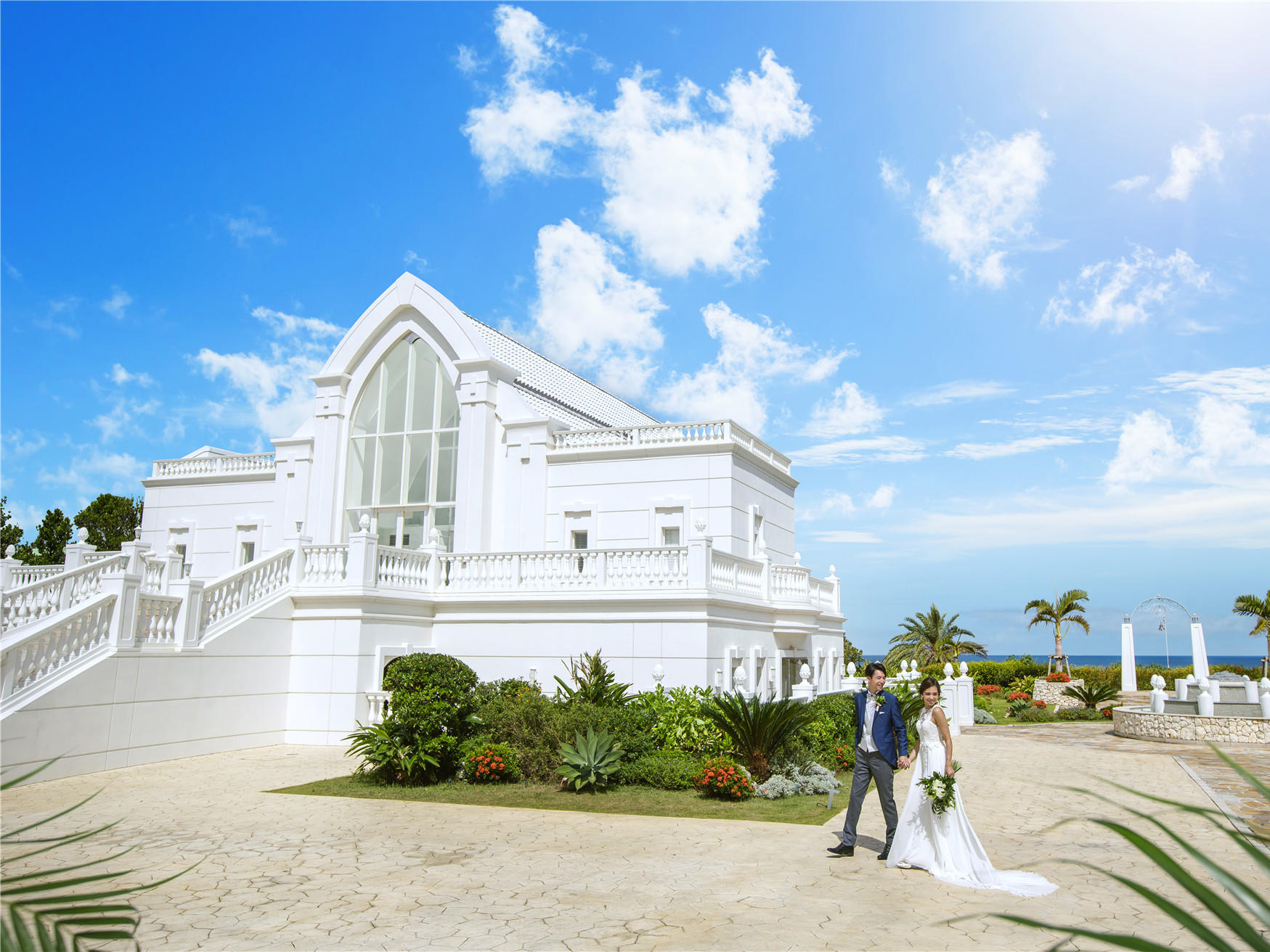 冲绳海之光教堂婚礼  冲绳婚礼 海外婚礼  