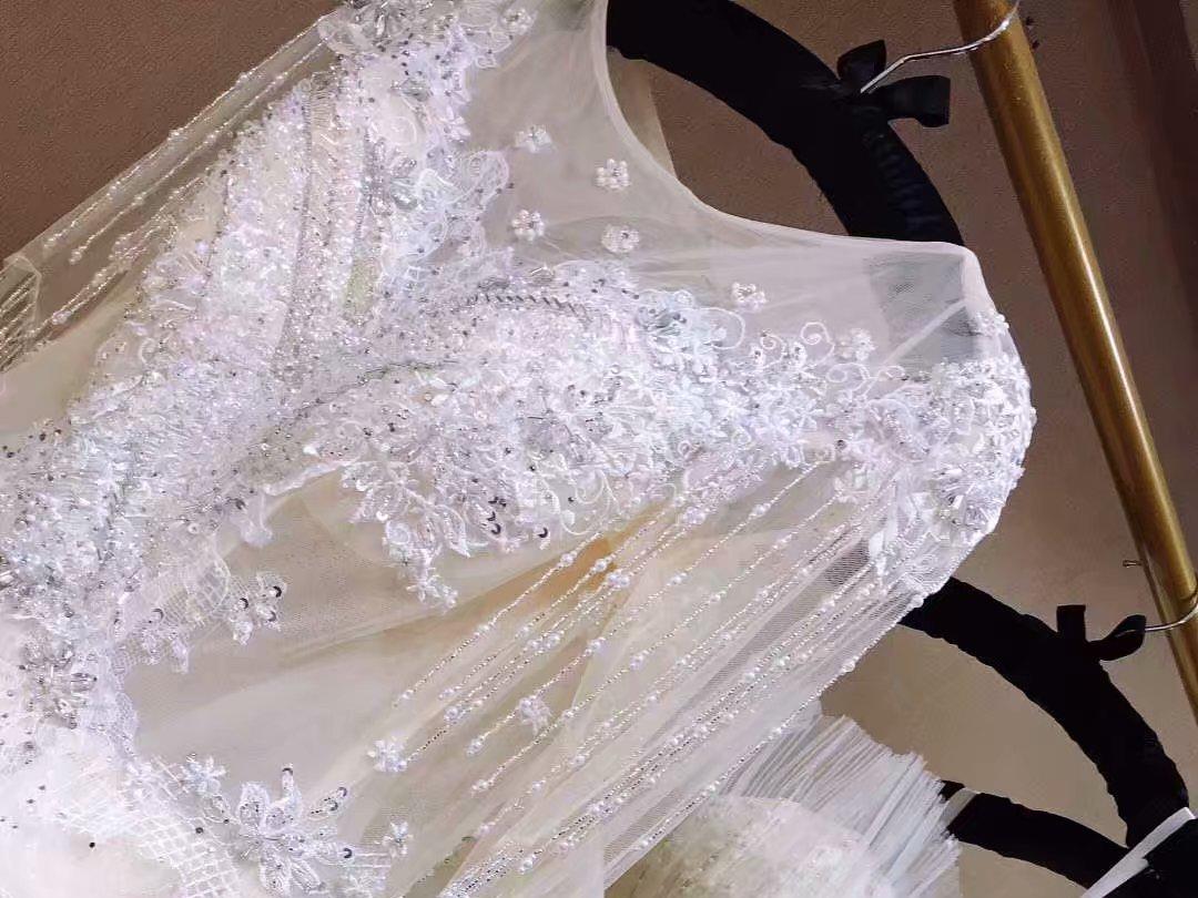 森系星空新款奢华法式拖尾