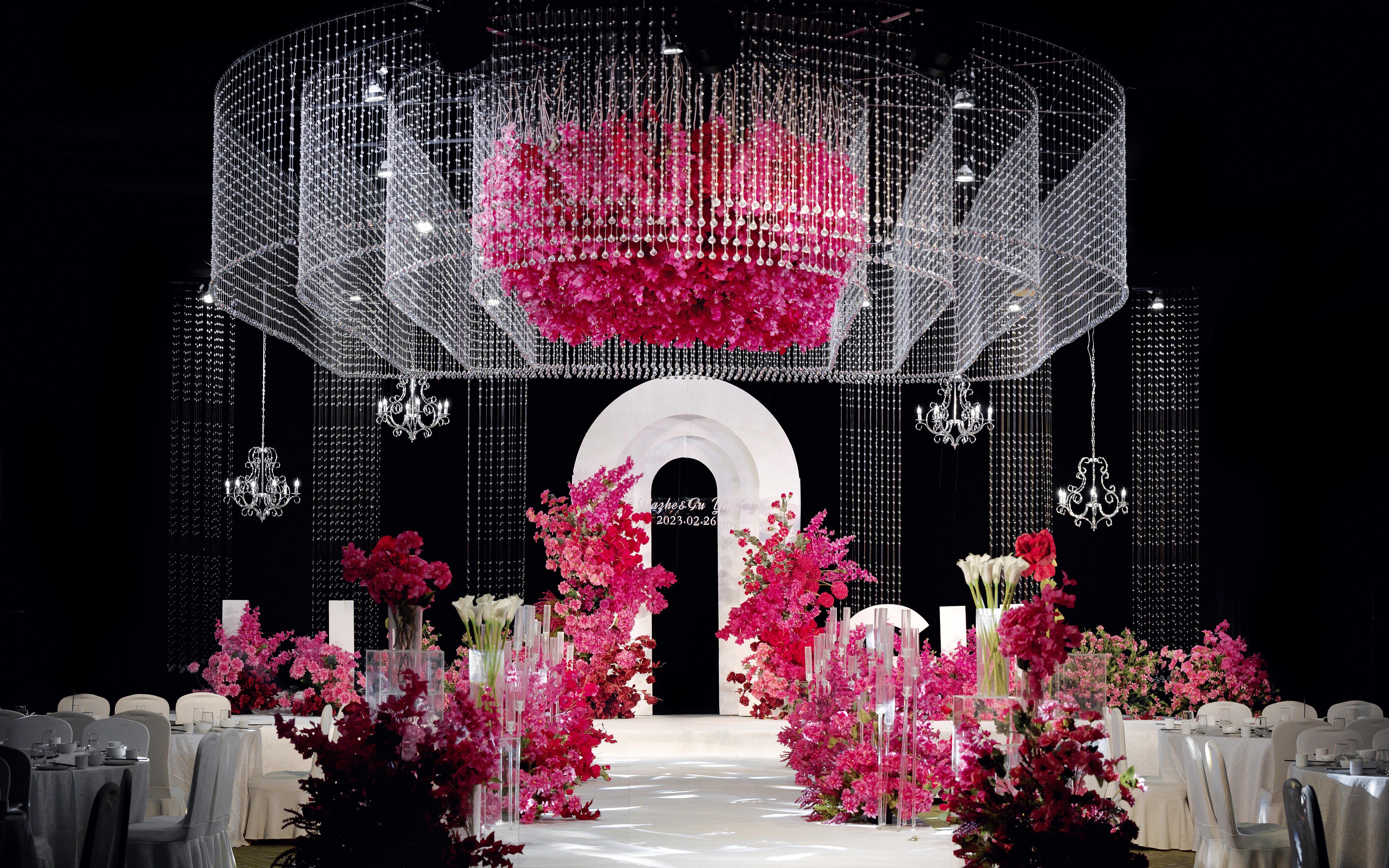 【爱述婚礼】-玫红色水晶婚礼