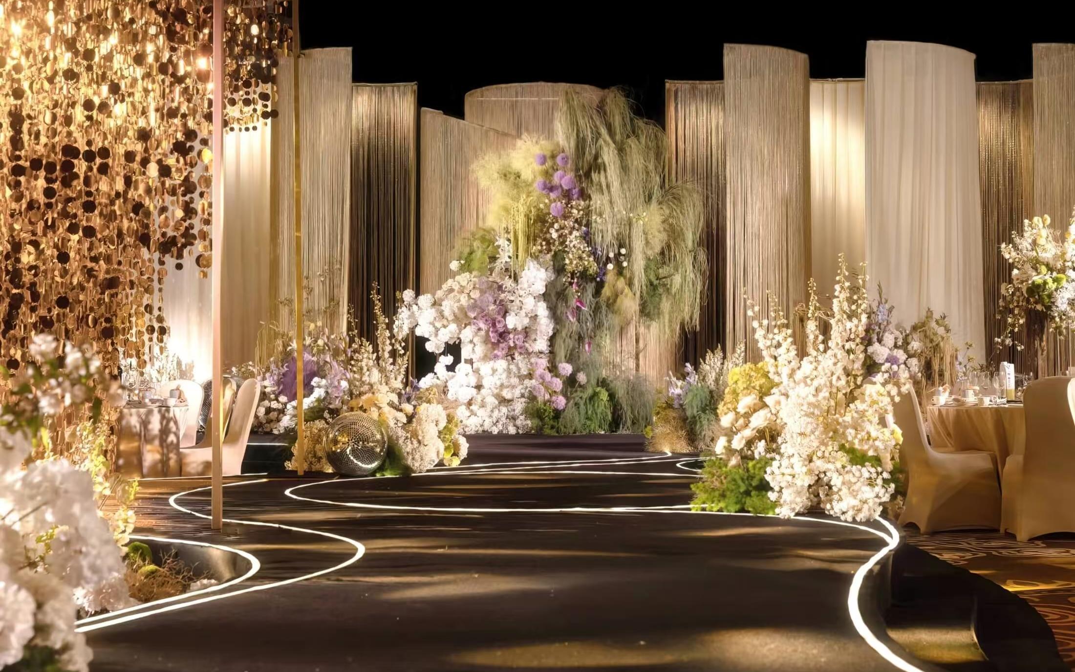  香檳金色線簾婚禮