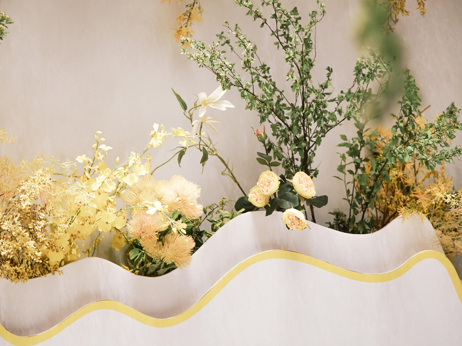 《筑梦》香槟白黄色系婚礼，厦门唯美简约设计感婚礼