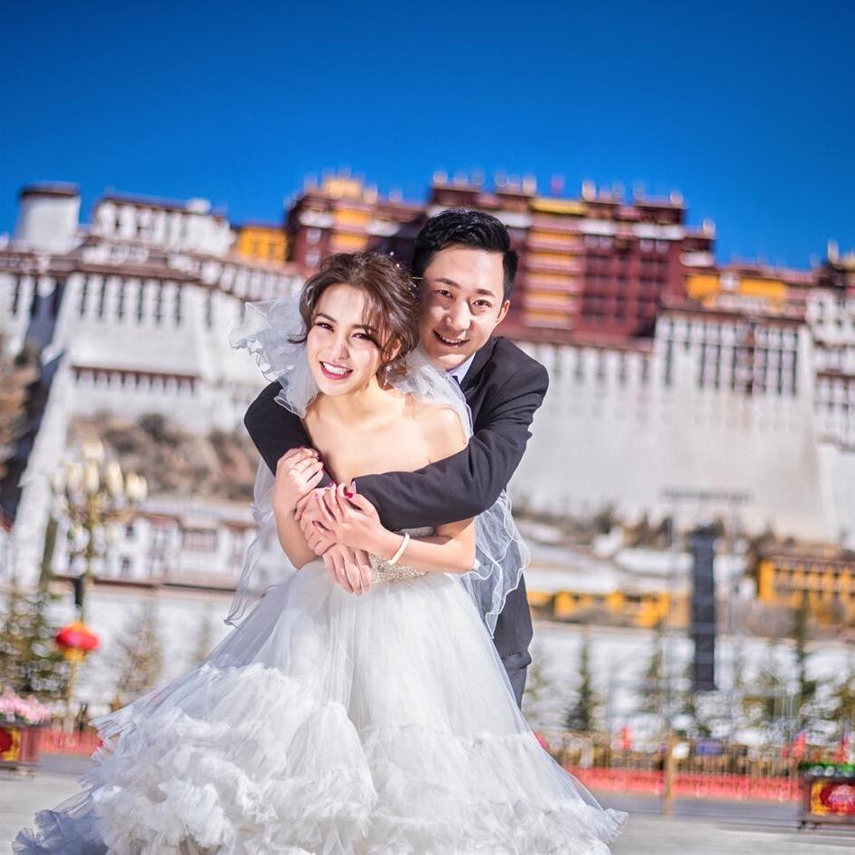 摄先生西藏拉萨市区布达拉宫大照寺八廓等旅拍婚纱照