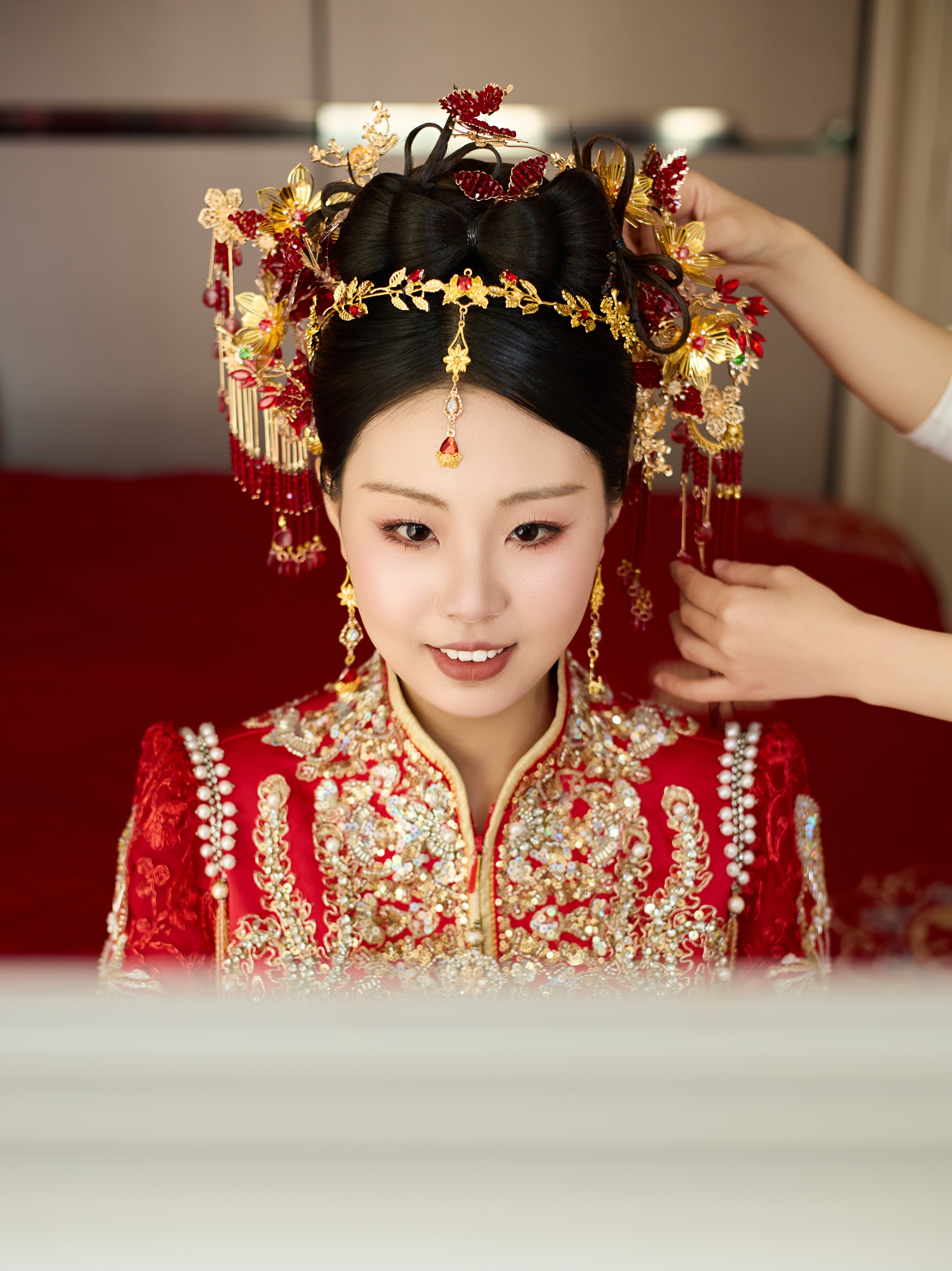 中式俏皮妆容