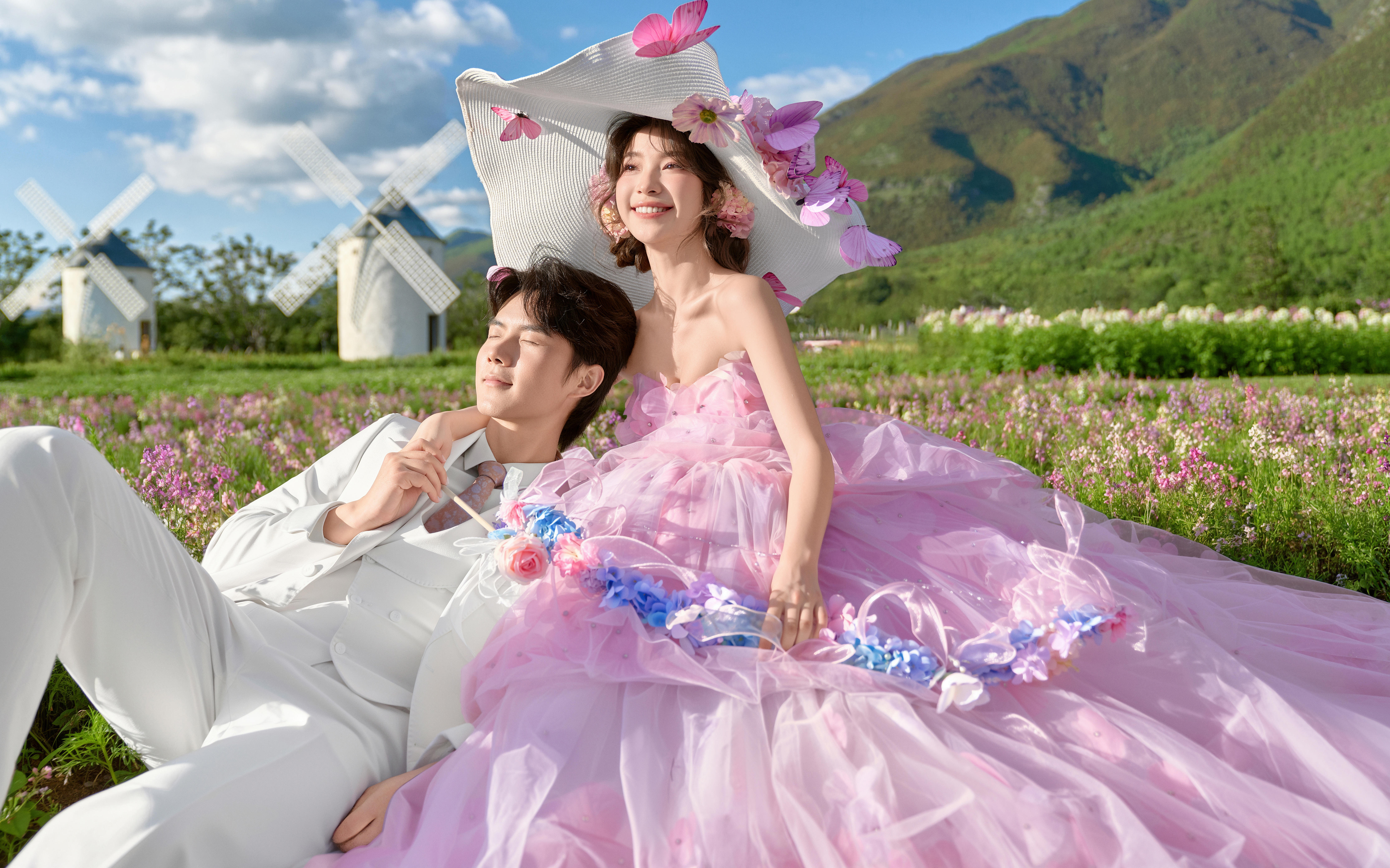 【麗江聽花谷】被花海包圍的婚紗照美到不真實！??