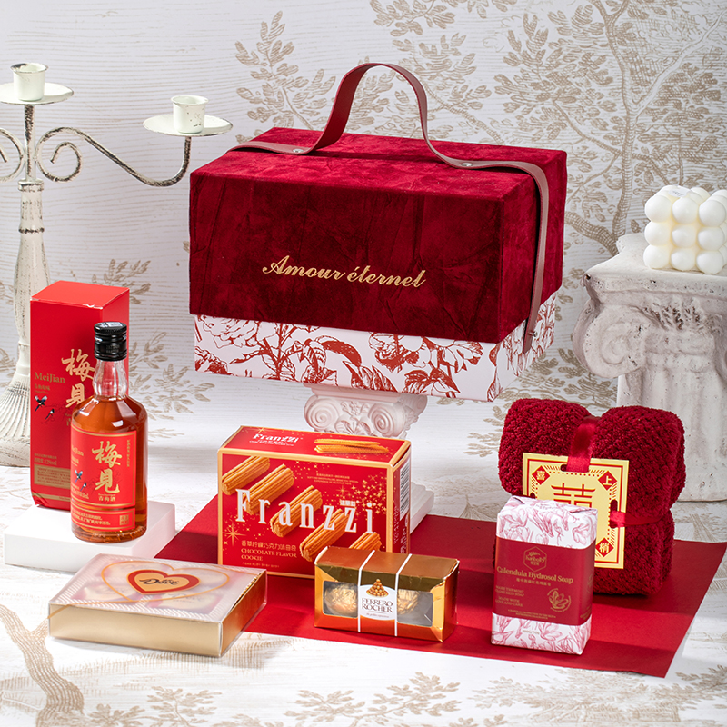 法式浪漫婚禮回禮｜伴娘伴手禮陌上花開絲絨禮盒 低調(diào)的儀式感