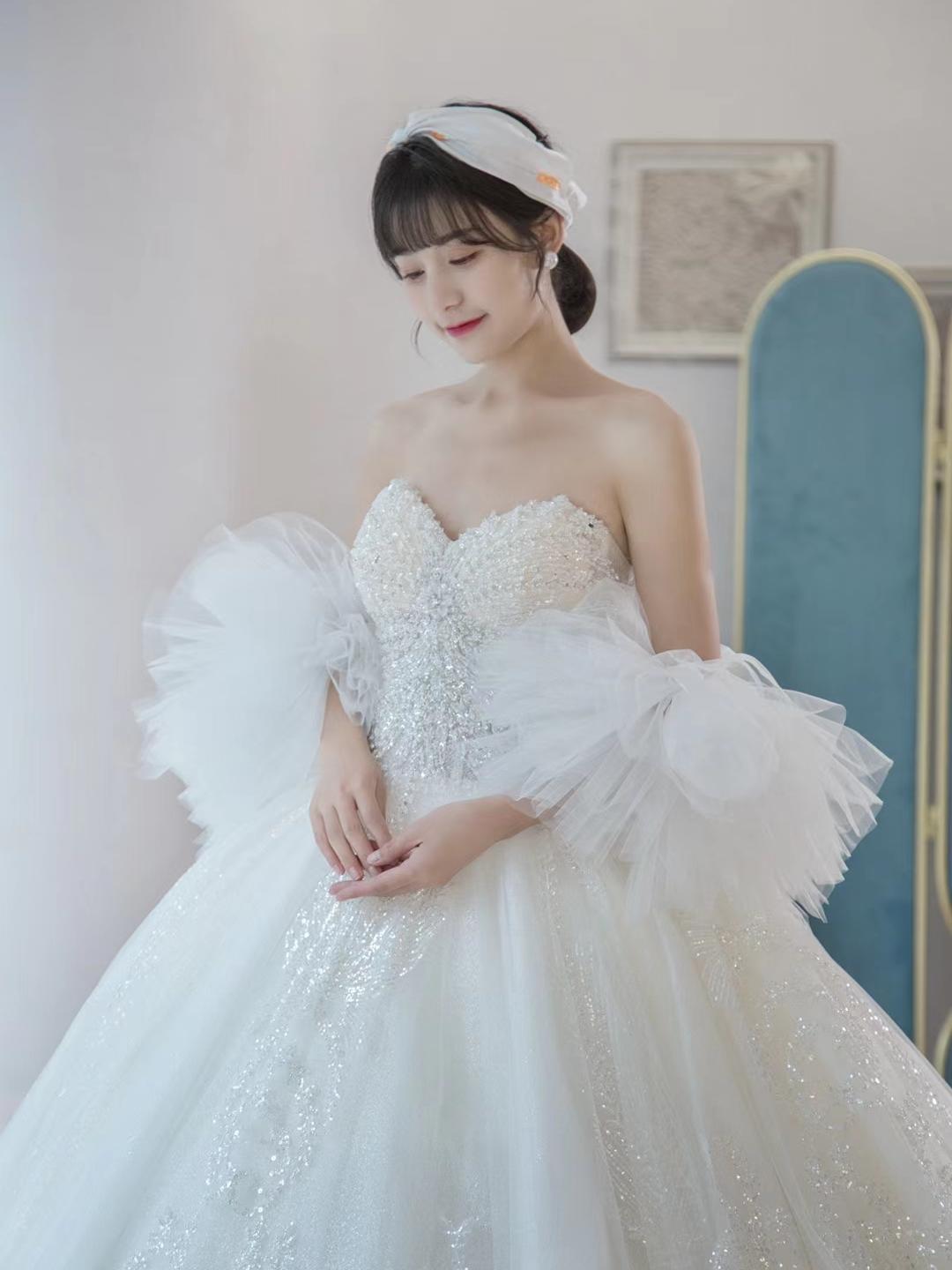 v领水光缎主纱/皇后领主纱12件套