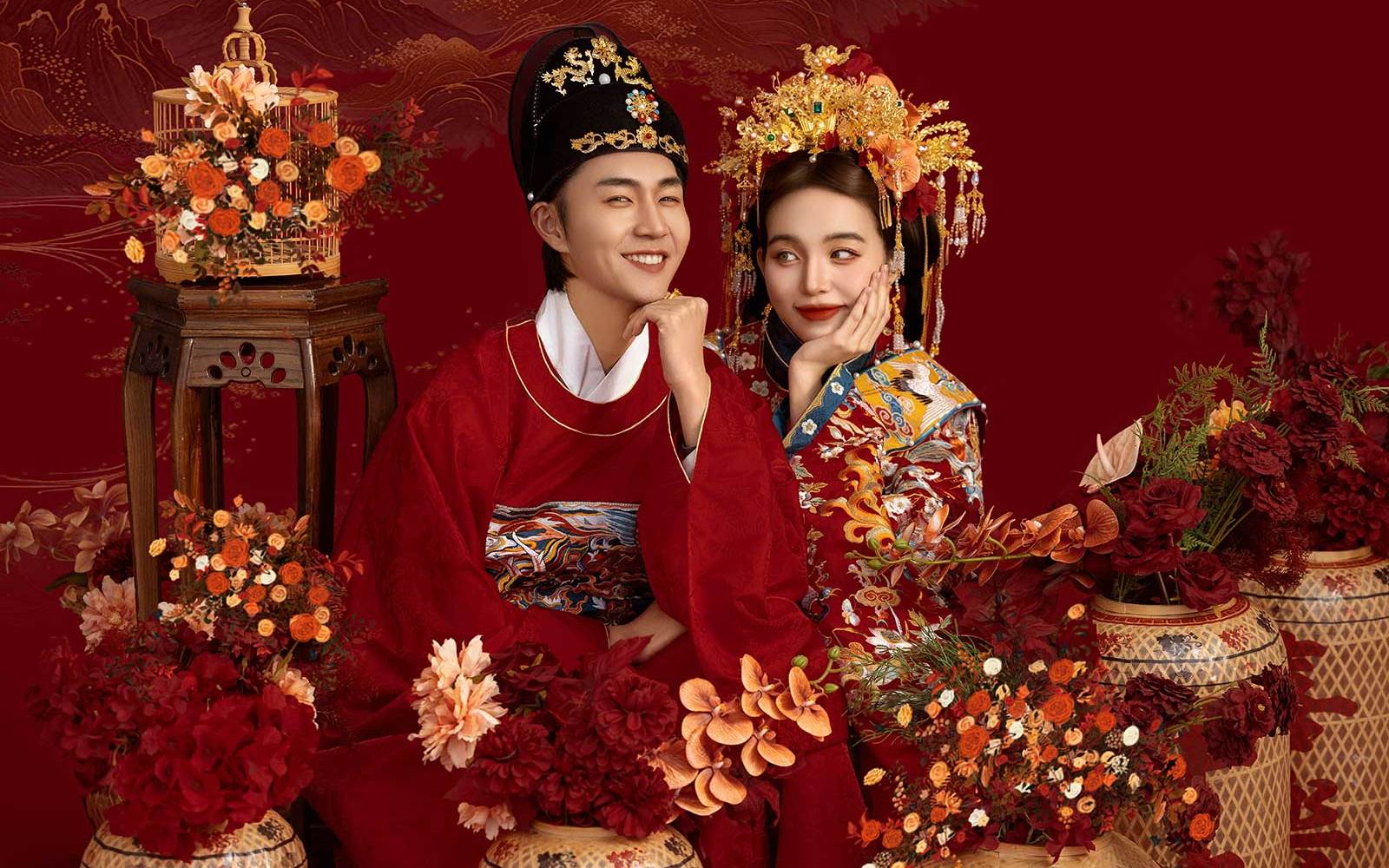 今朝小喜事儿❤️有点甜的汉服婚纱照