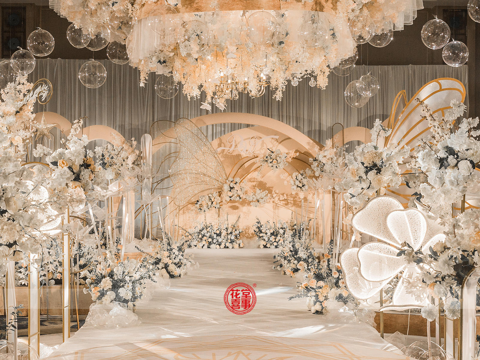 【花堂喜事】一梦幻翅膀香槟色婚礼