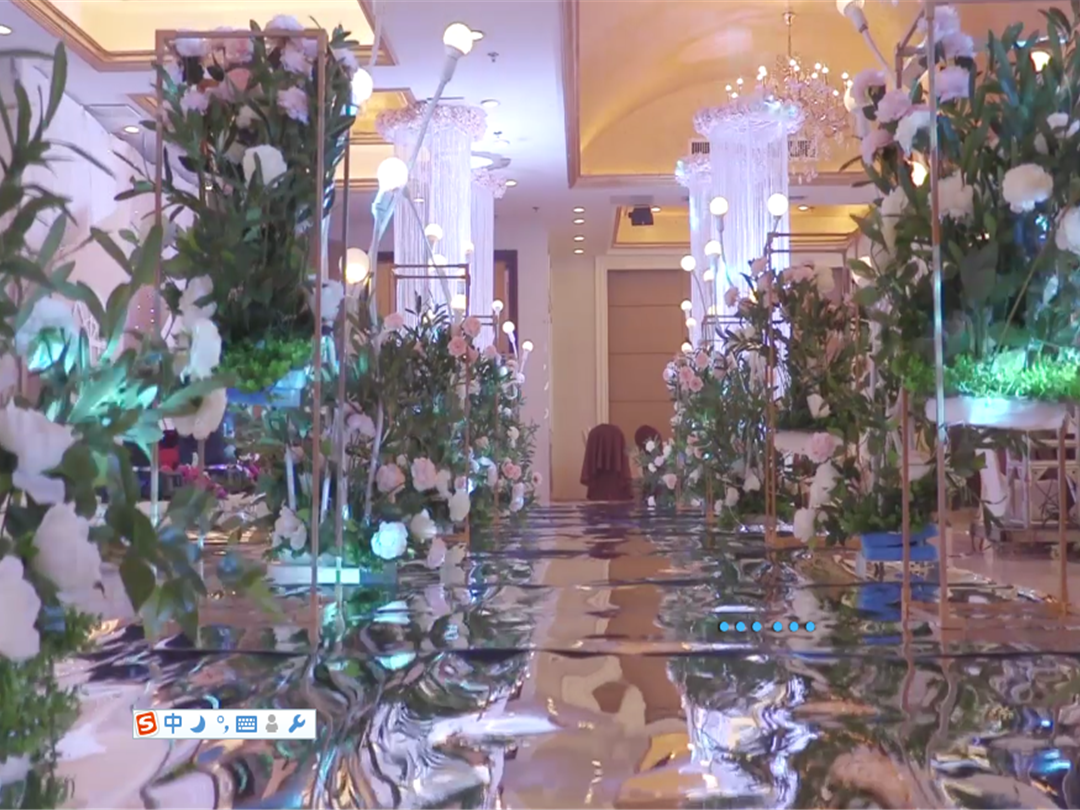 淮北曼哈顿酒店香槟色布置