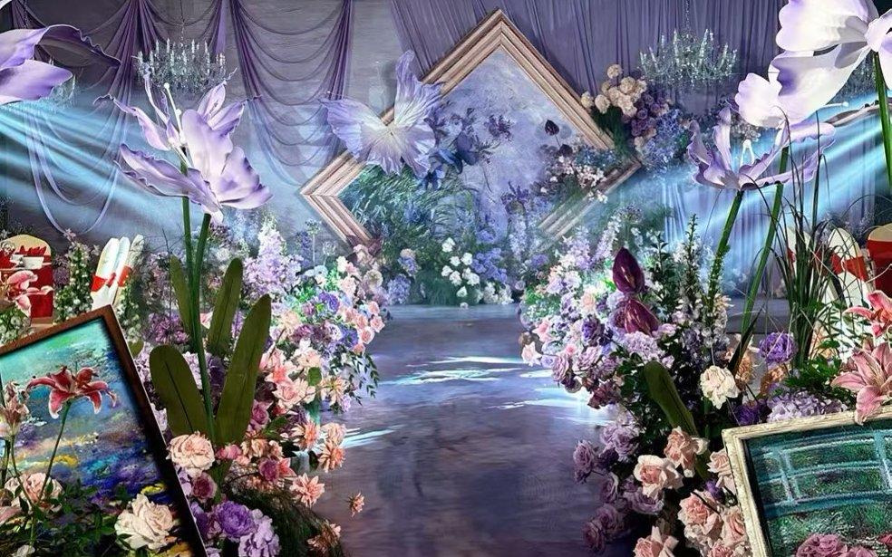 喜橙|紫色油画风婚礼