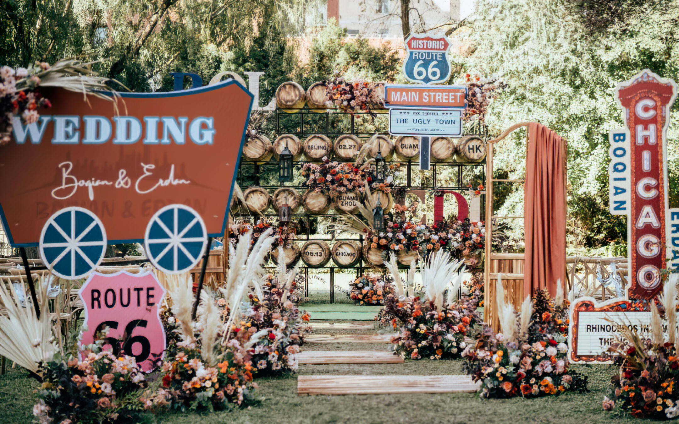 🏜️ 66 号公路・美式复古婚礼，开启浪漫私奔