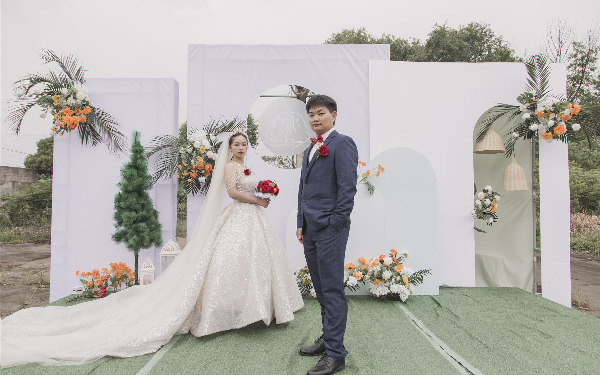 金禧定制·白绿小清新户外简约婚礼·小预算户外婚礼