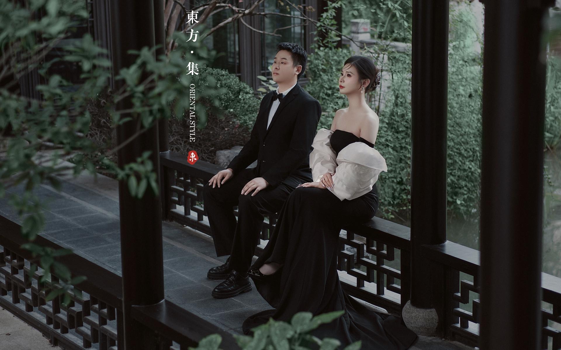 東方雅韻的園林新中式婚紗照 