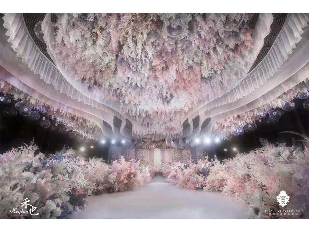 玺悦婚礼  粉色系云端花海设计效果满分