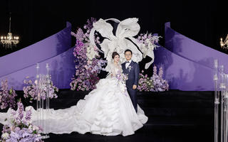 百合苑✨高贵有质感的神秘紫调小众婚礼