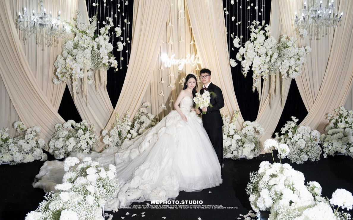 谁懂啊！这场韩式白绿色婚礼真的美到心巴上