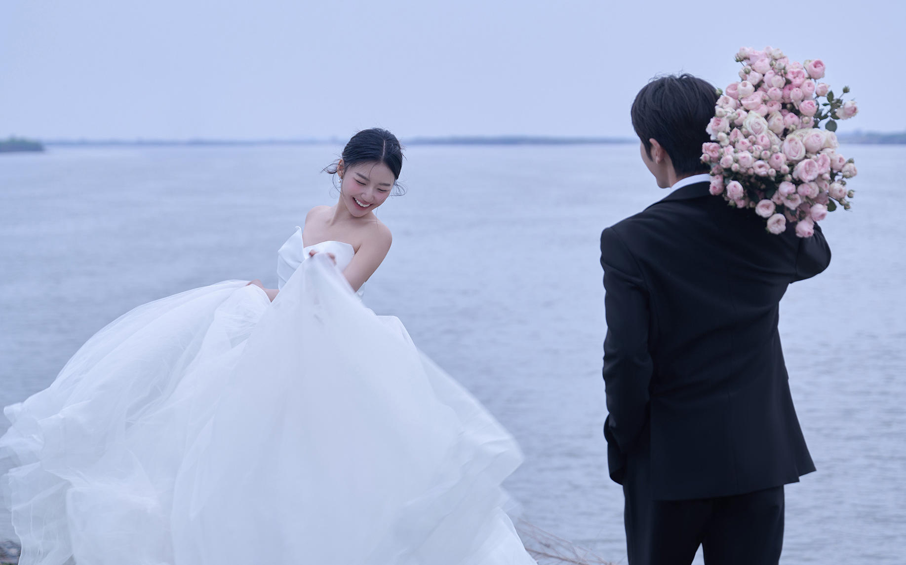 【江边婚纱照】我们的爱情都被江水定格永恒